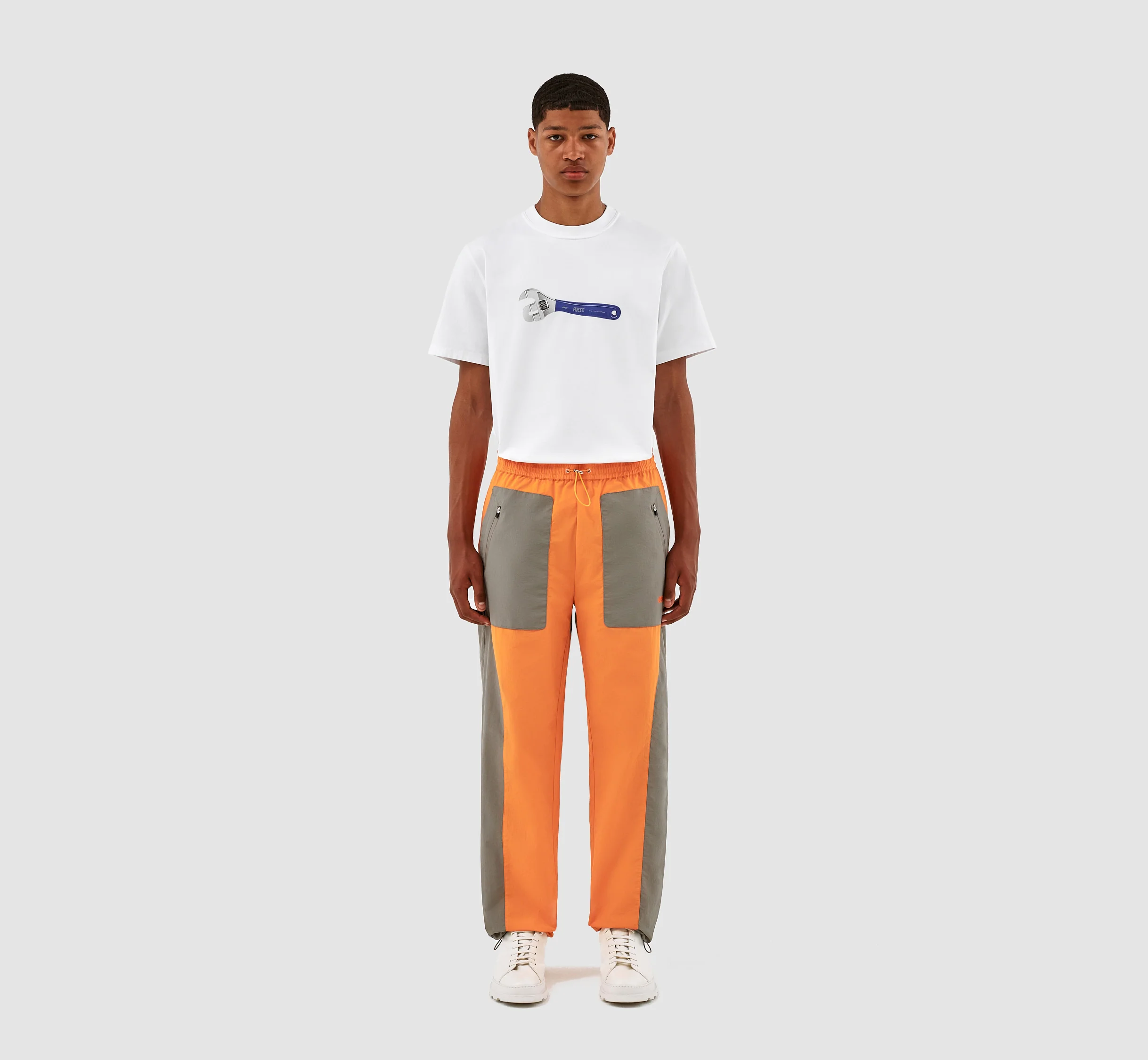 Pantalon Jeff - Orange/Gris - Image 5