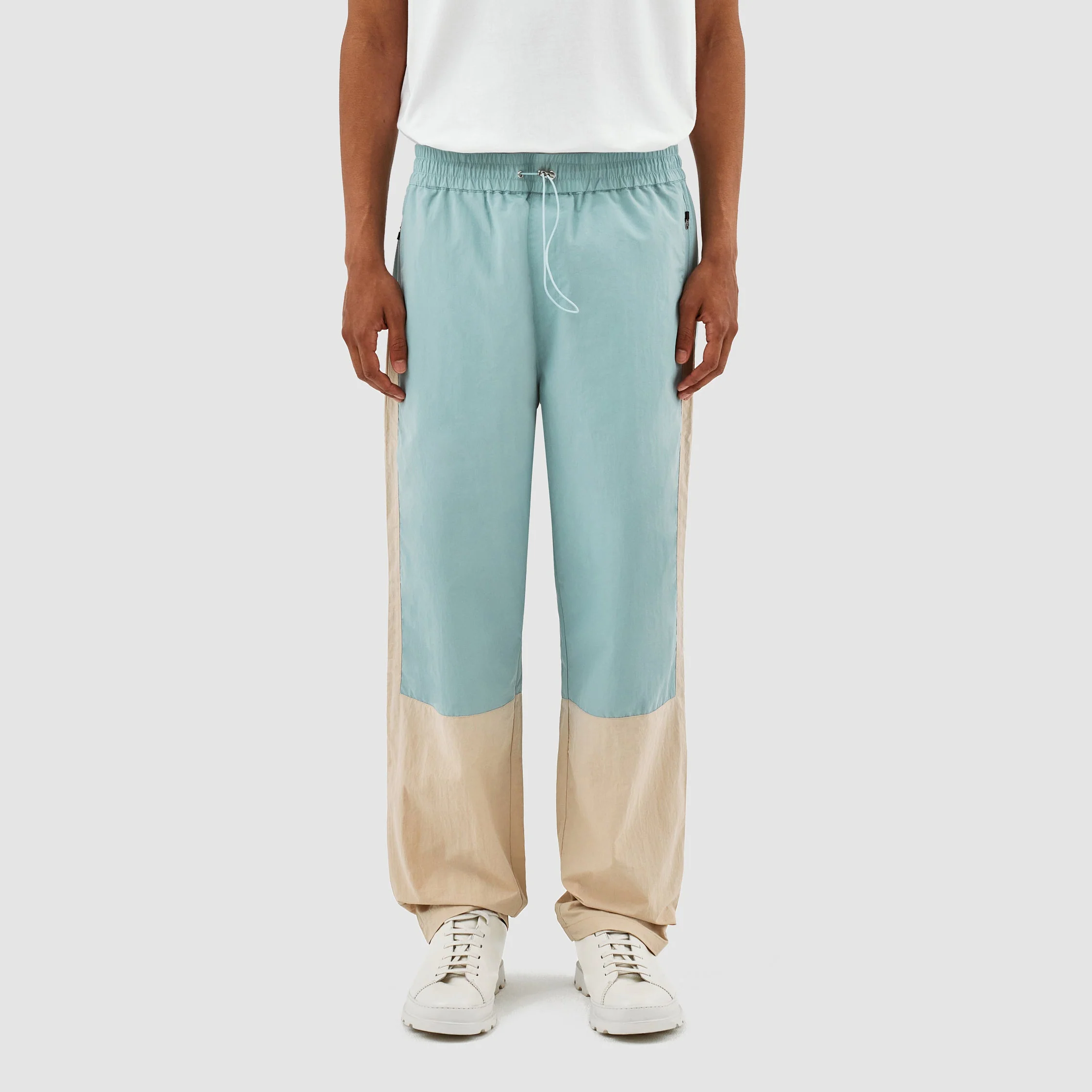 Pantalon Jeremy contrasté - Bleu clair/crème