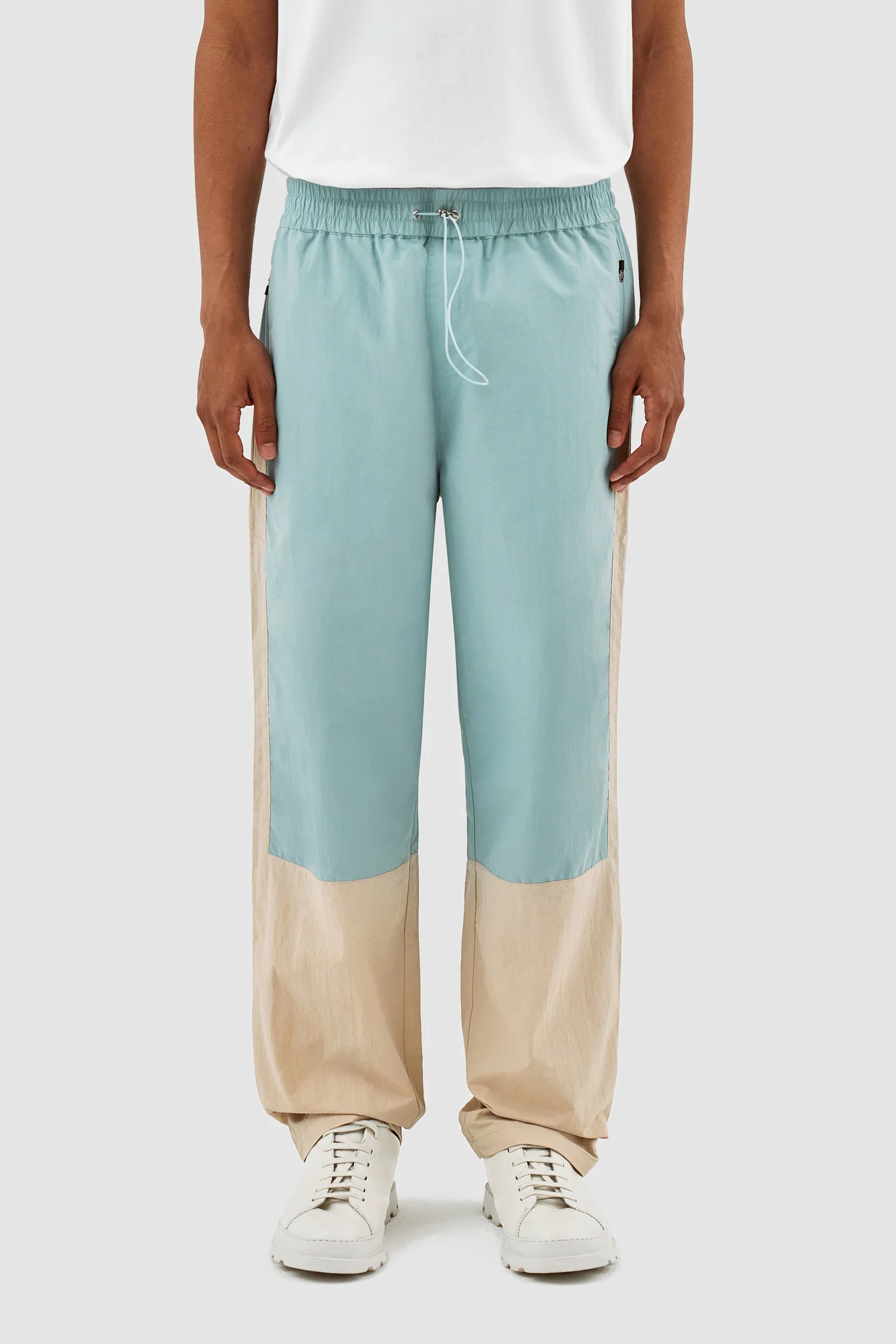 Pantalon Jeremy contrasté - Bleu clair/crème - Image 2