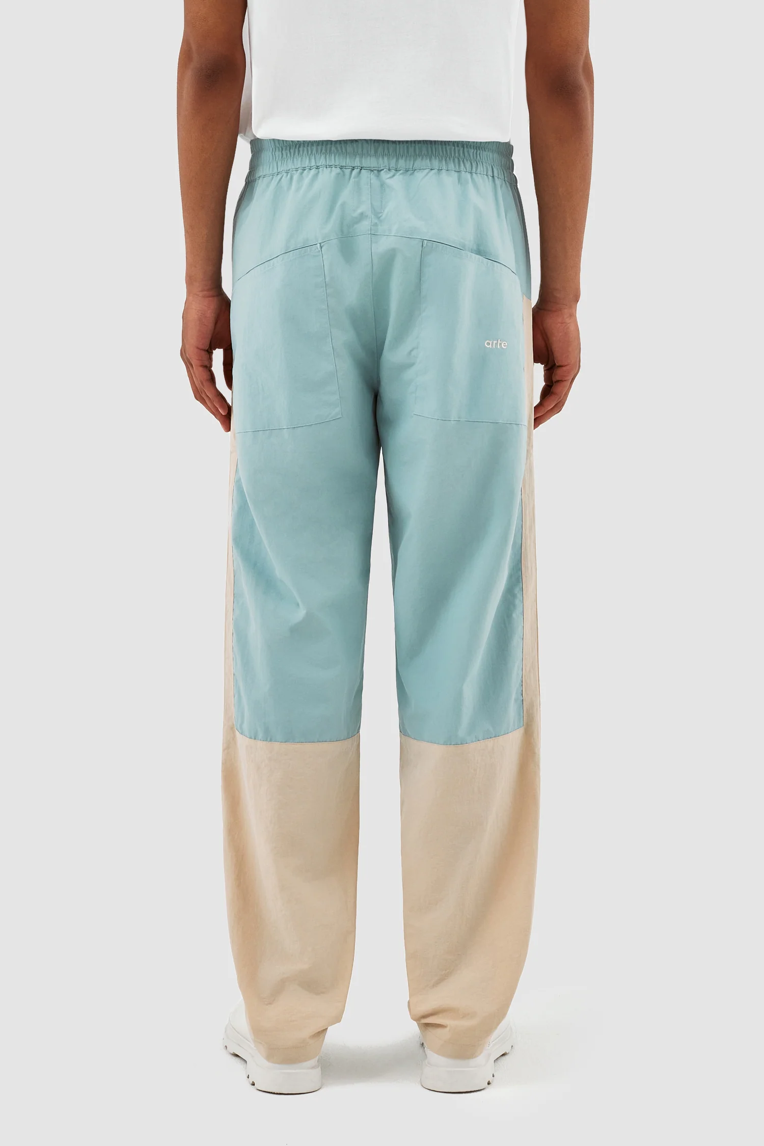 Pantalon Jeremy contrasté - Bleu clair/crème - Image 3