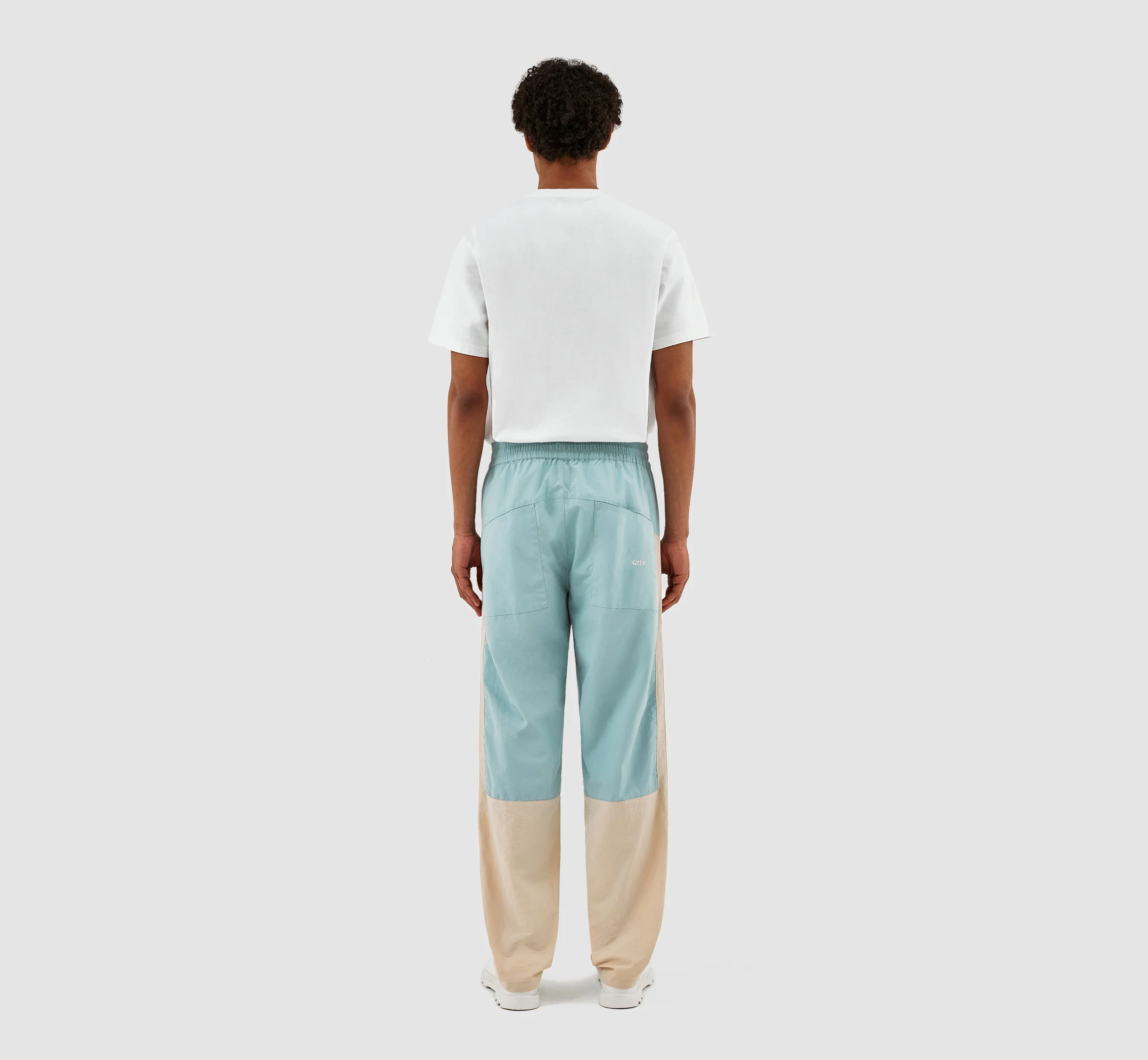 Pantalon Jeremy contrasté - Bleu clair/crème - Image 7