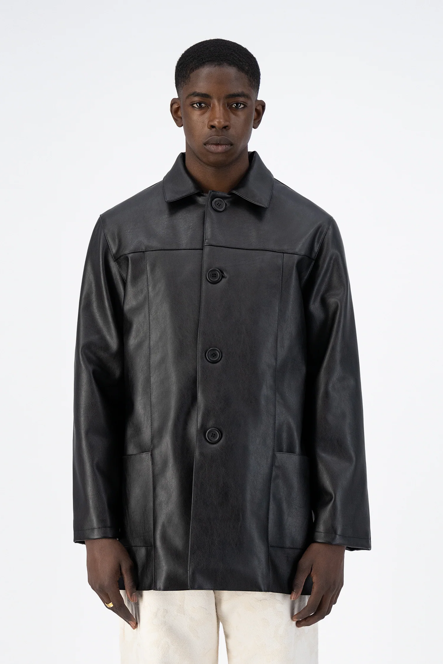 Veste en cuir Joe - Noir - Image 2