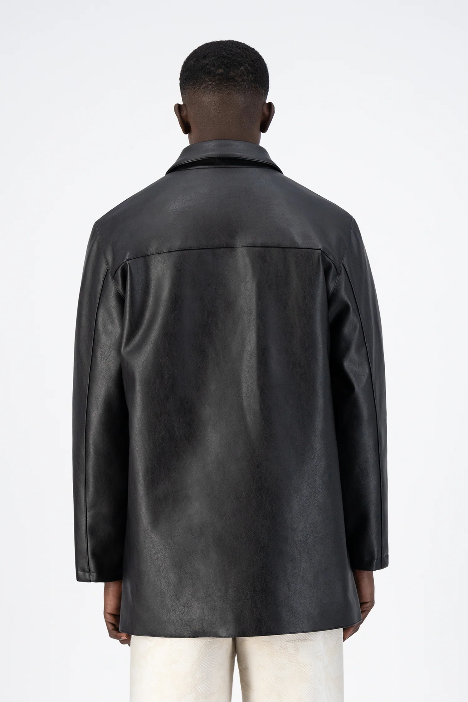 Veste en cuir Joe - Noir - Image 3