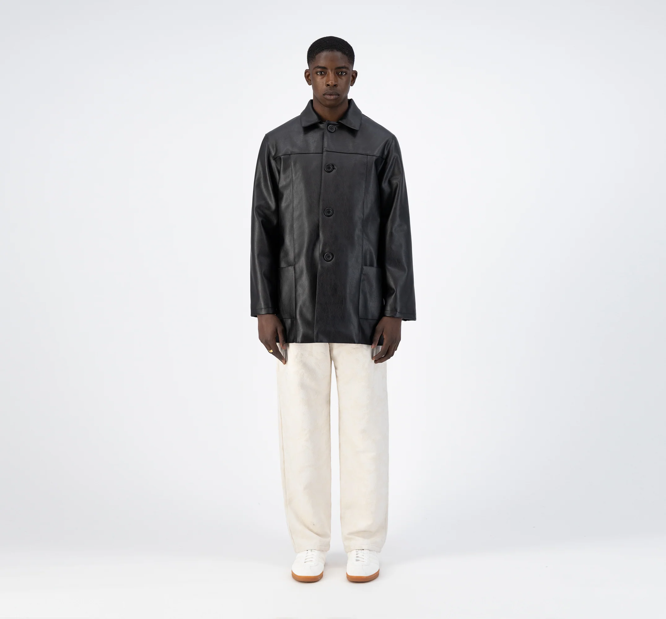 Veste en cuir Joe - Noir - Image 4