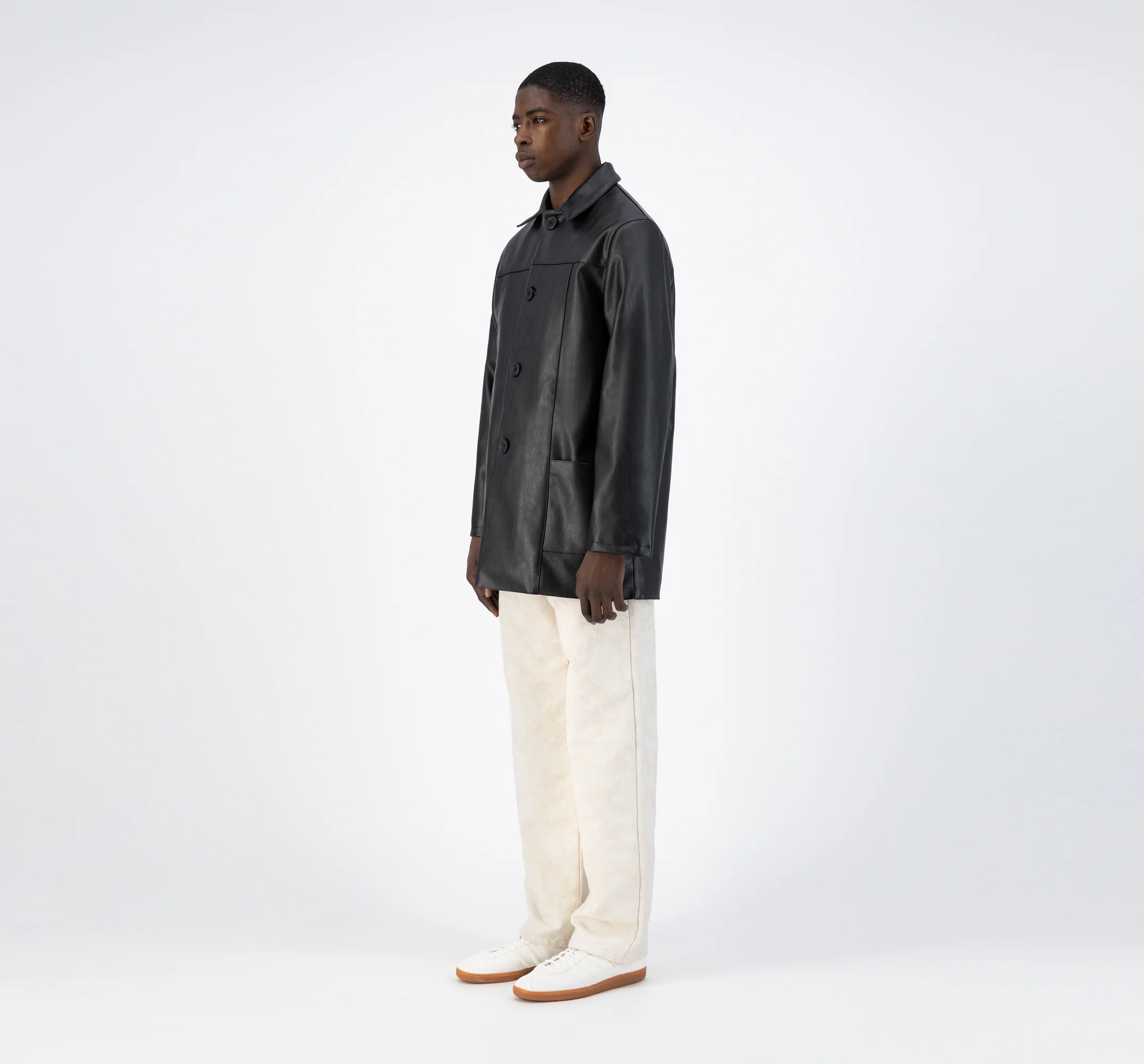 Veste en cuir Joe - Noir - Image 5