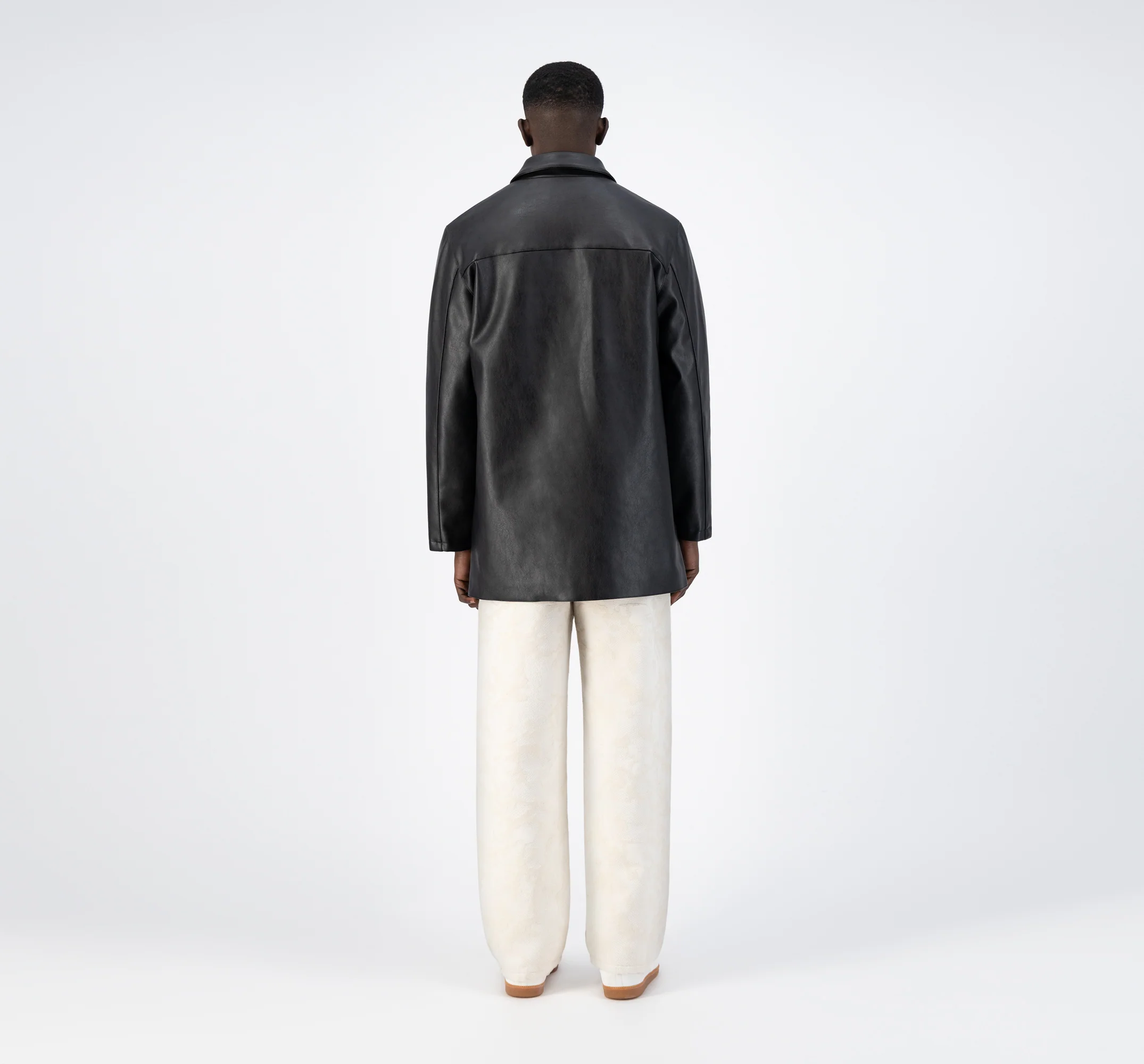 Veste en cuir Joe - Noir - Image 6