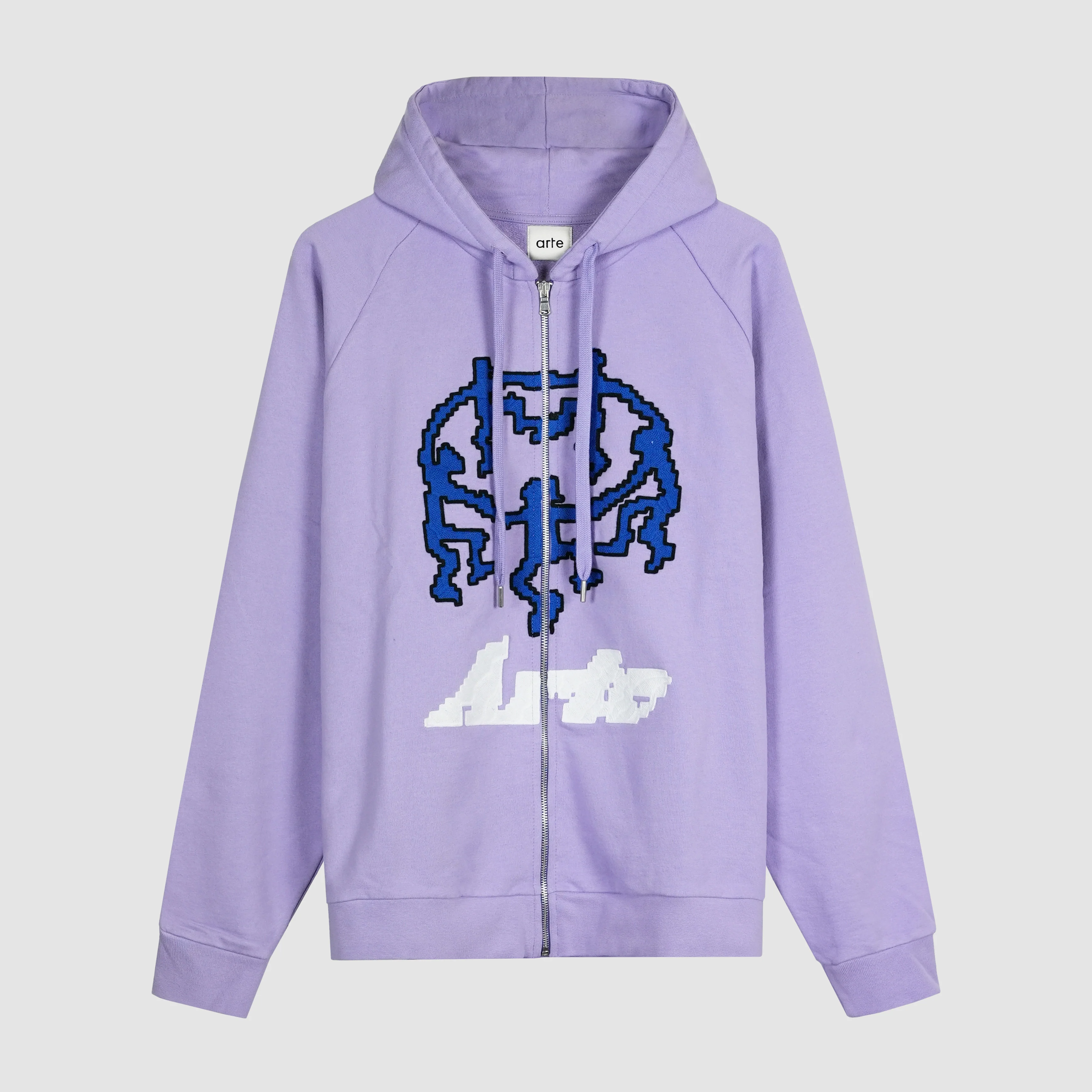 Joe Pixel Dancer Zip Hoodie - Lilas