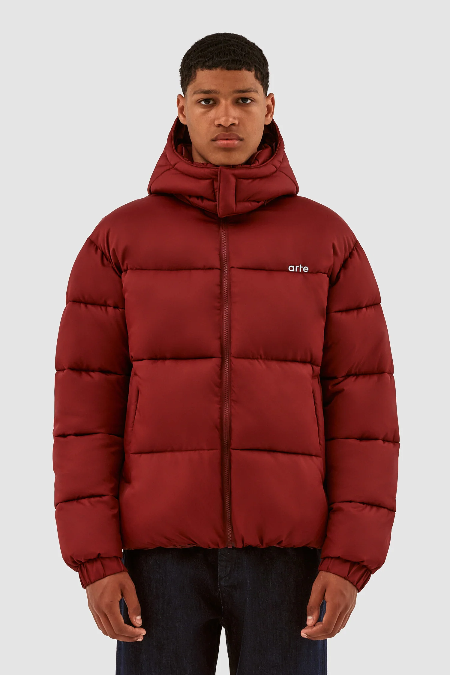 Joey Puffer Jacket - Bordeaux - Image 2