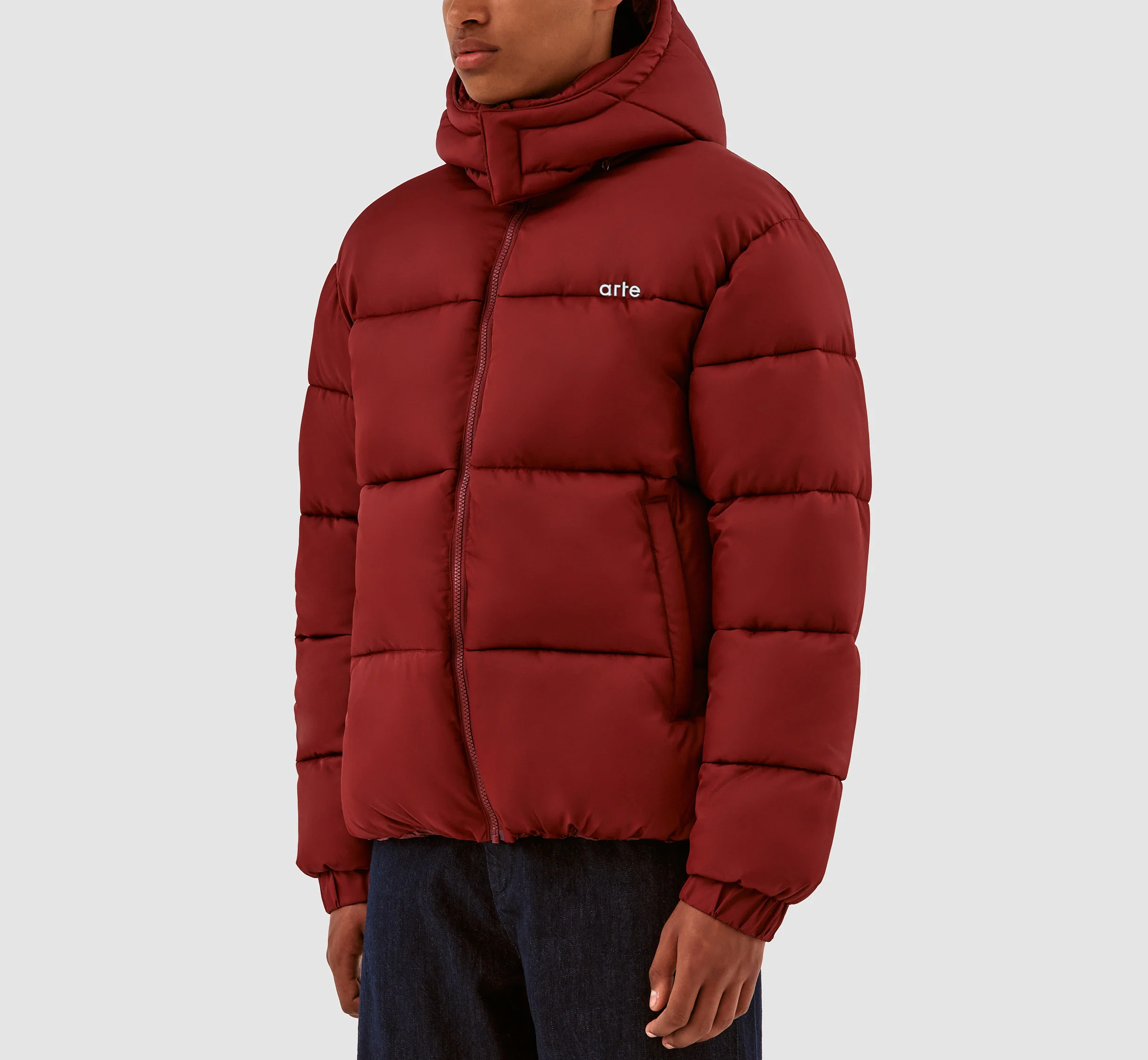 Joey Puffer Jacket - Bordeaux - Image 4