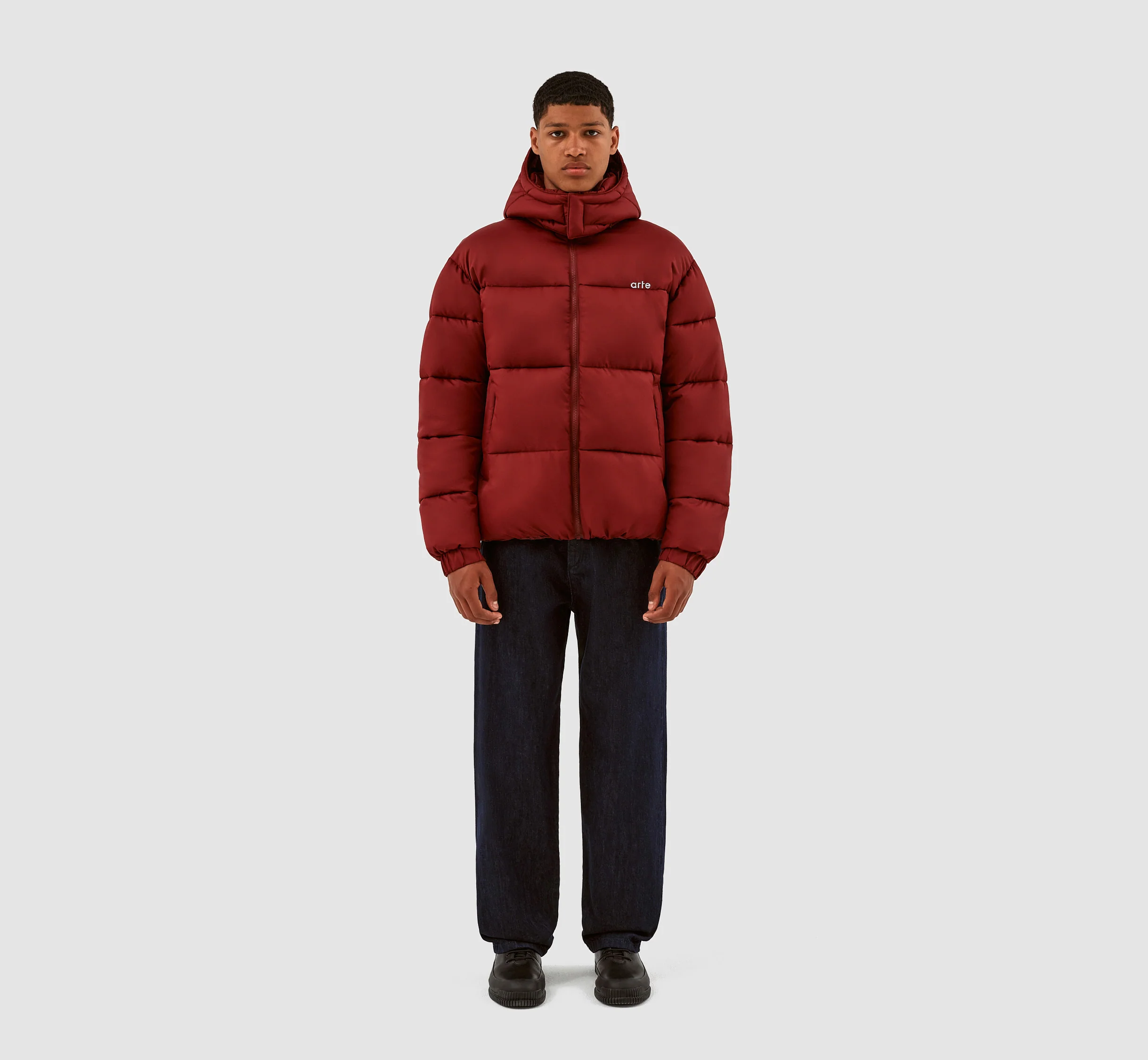 Joey Puffer Jacket - Bordeaux - Image 5