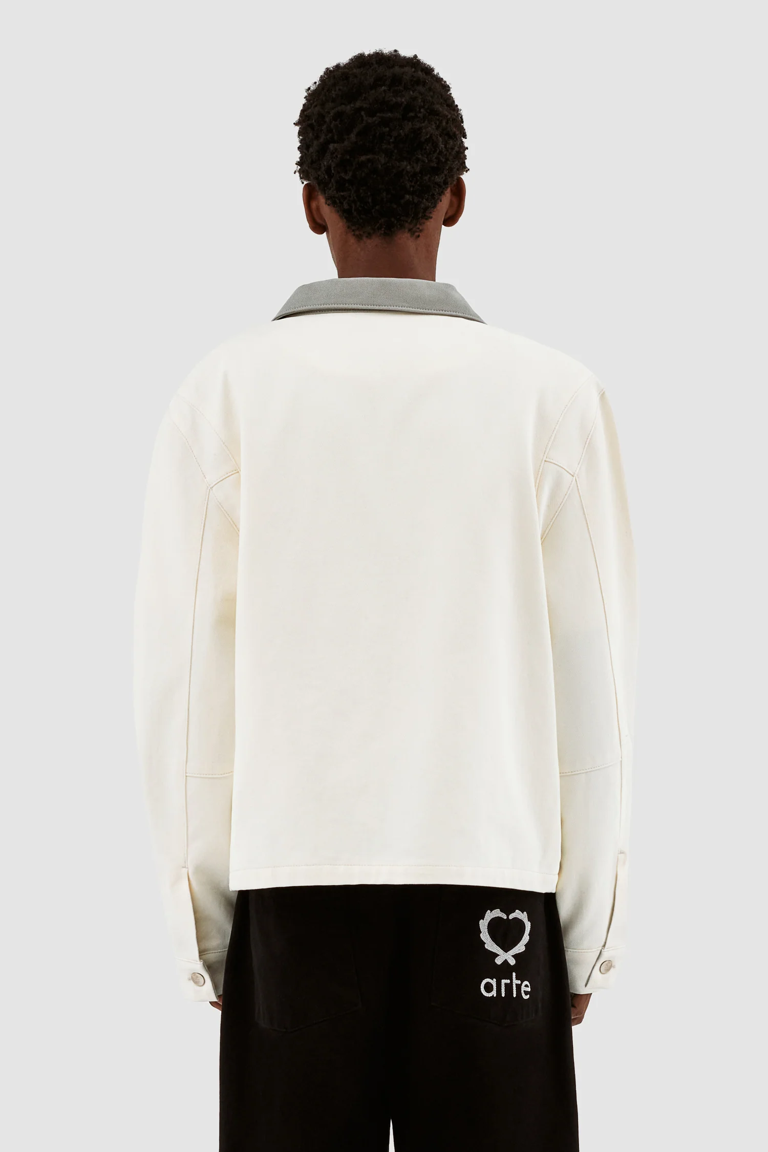 John Contrast Jacket - Crème/Gris - Image 3