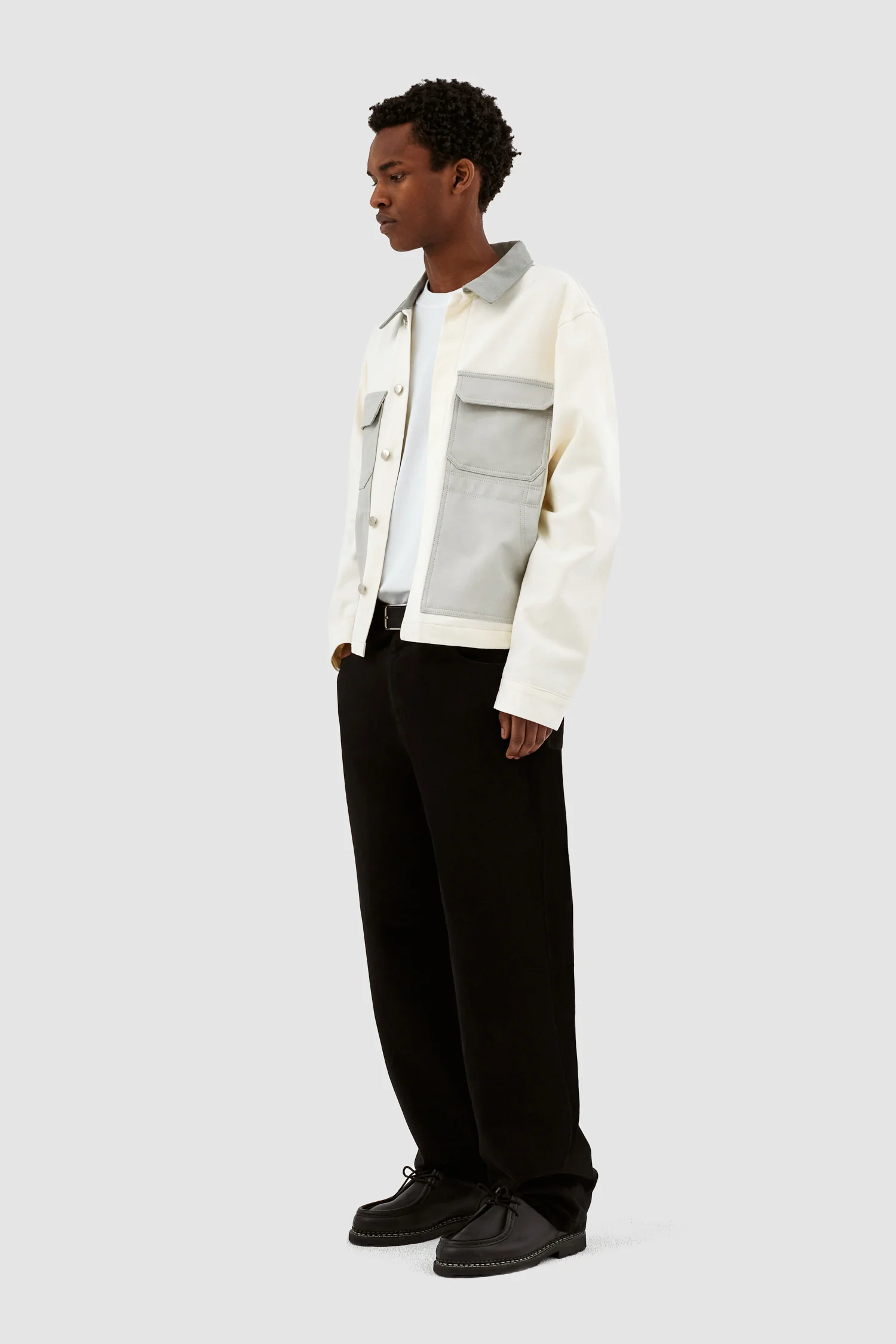 John Contrast Jacket - Crème/Gris - Image 5
