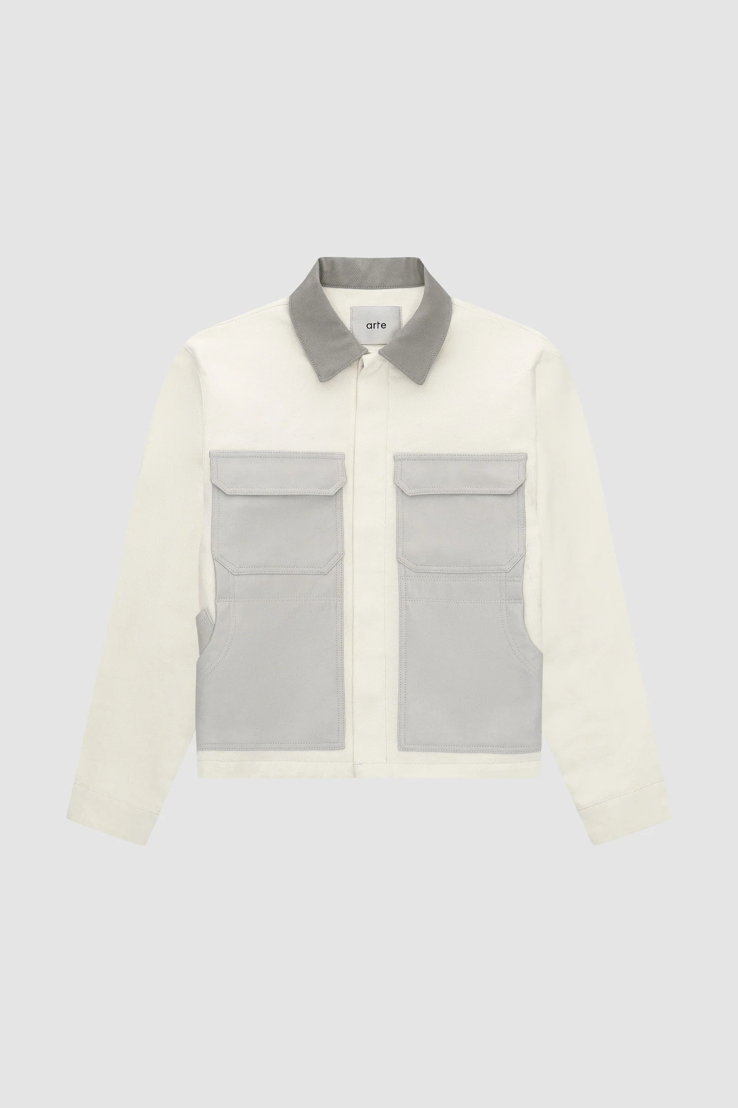John Contrast Jacket - Crème/Gris - Image 8