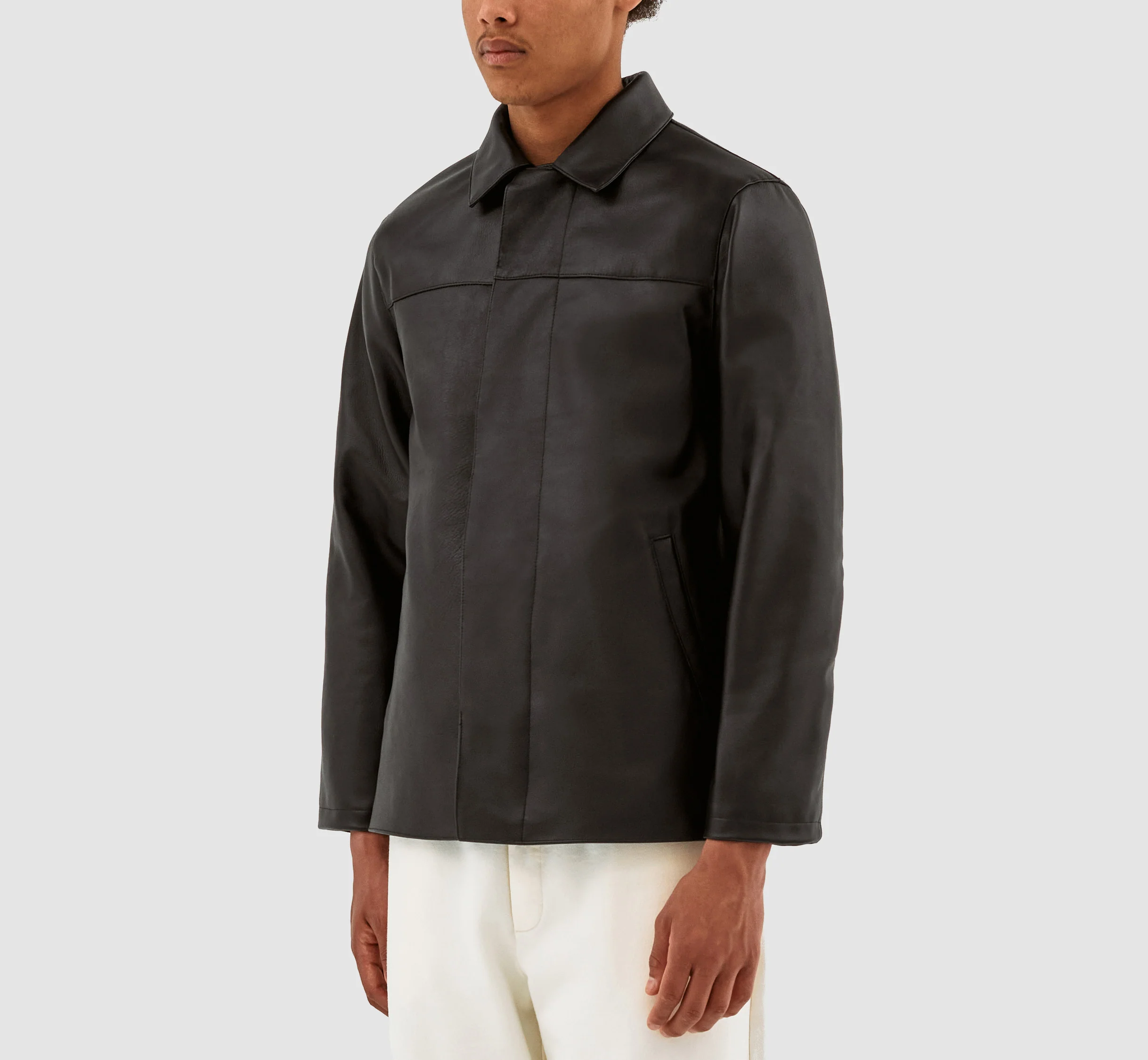 John Leather Jacket - Noir - Image 4
