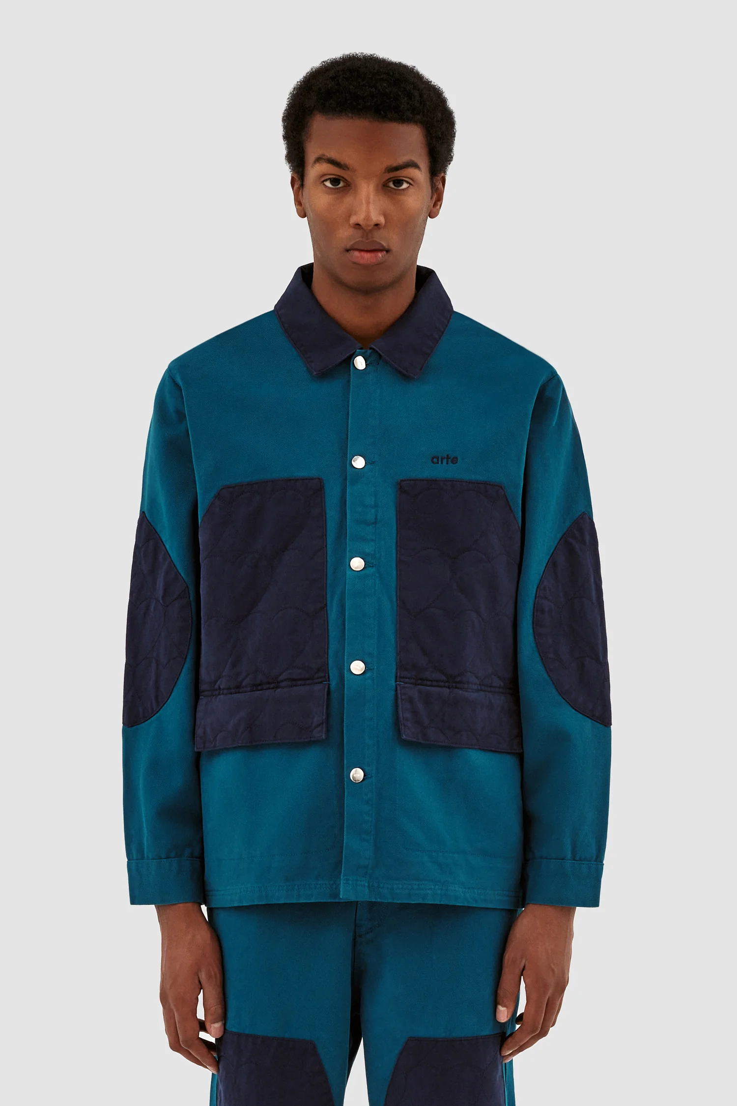Veste matelassée Jules Heart - Bleu pétrole - Image 2