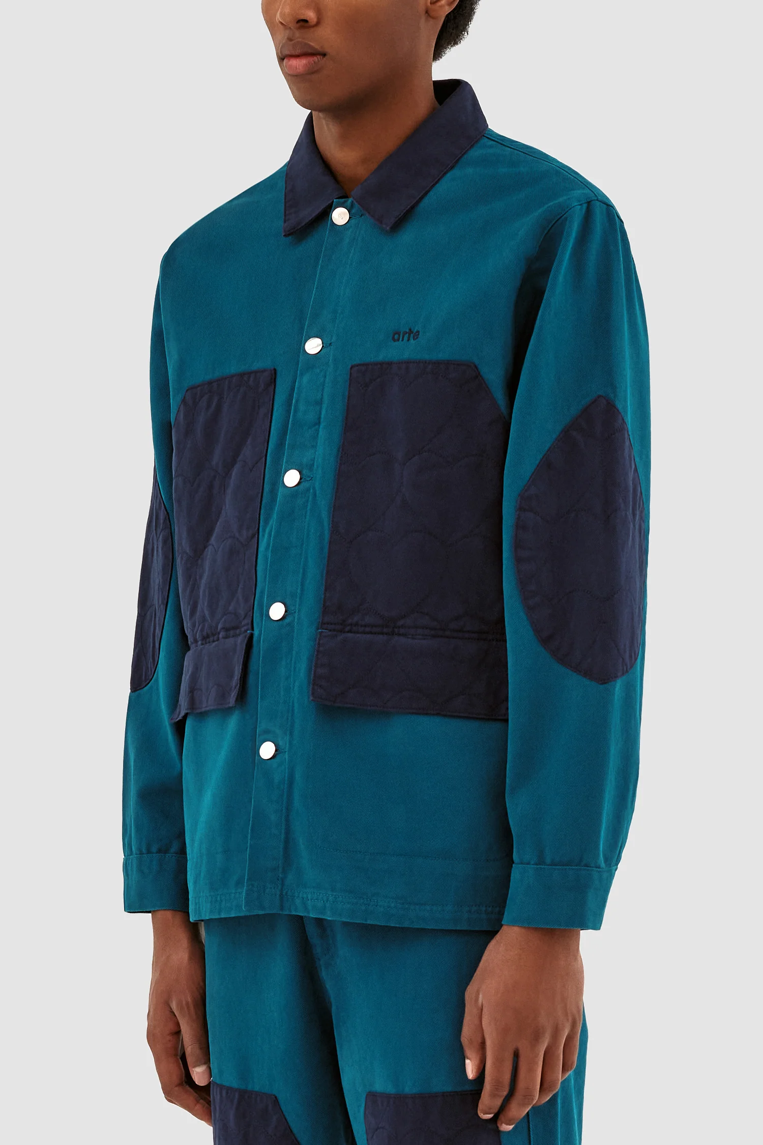 Veste matelassée Jules Heart - Bleu pétrole - Image 4