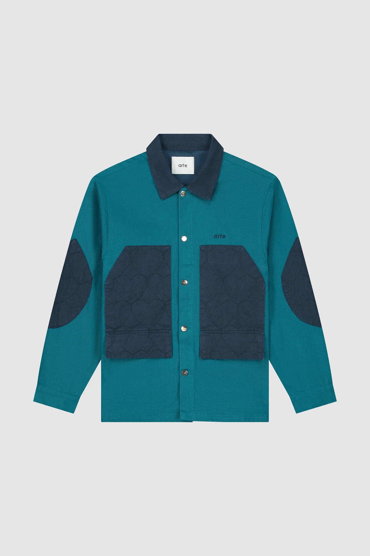 Veste matelassée Jules Heart - Bleu pétrole - Image 8