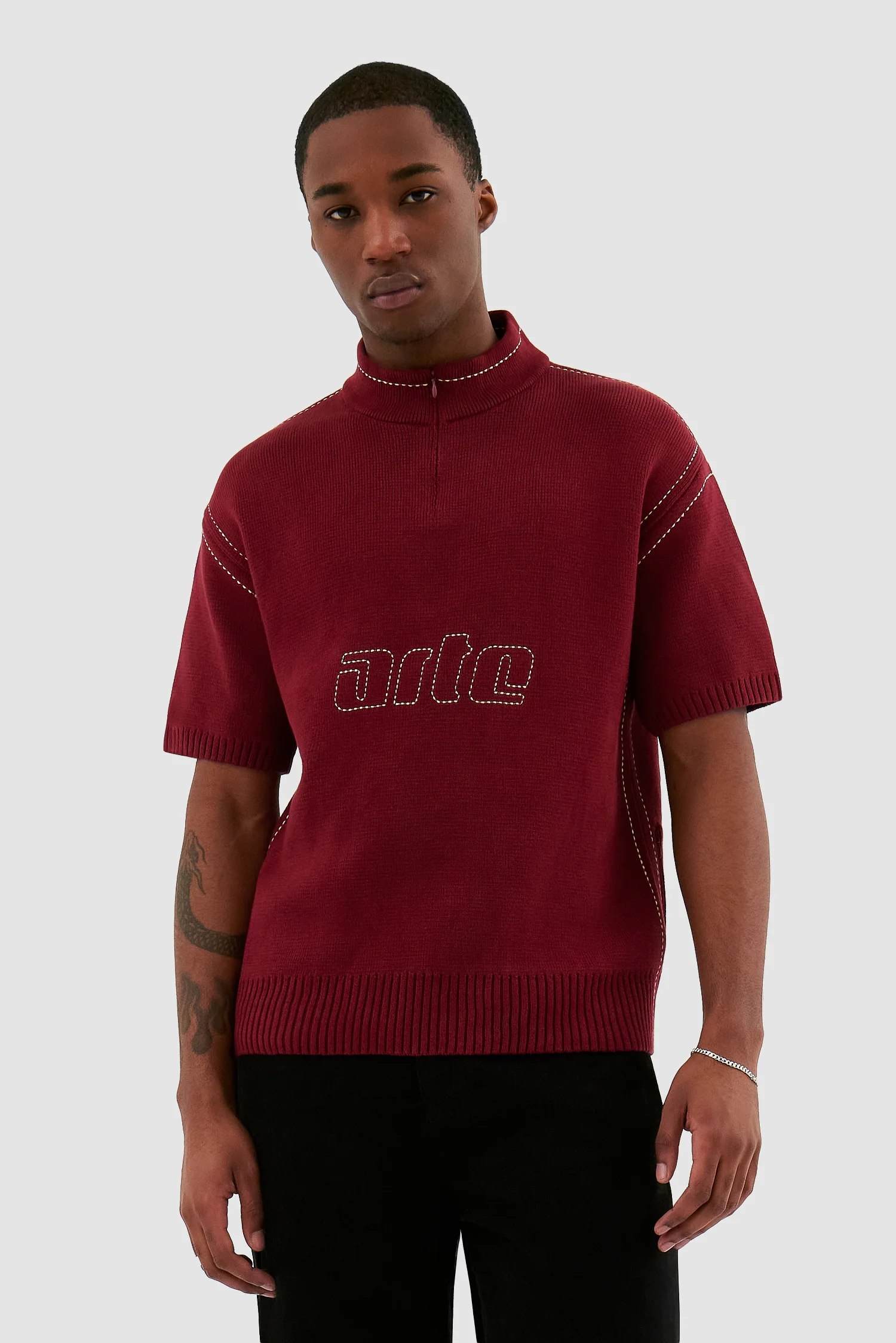 Kane Logo Knit - Bordeaux - Image 2