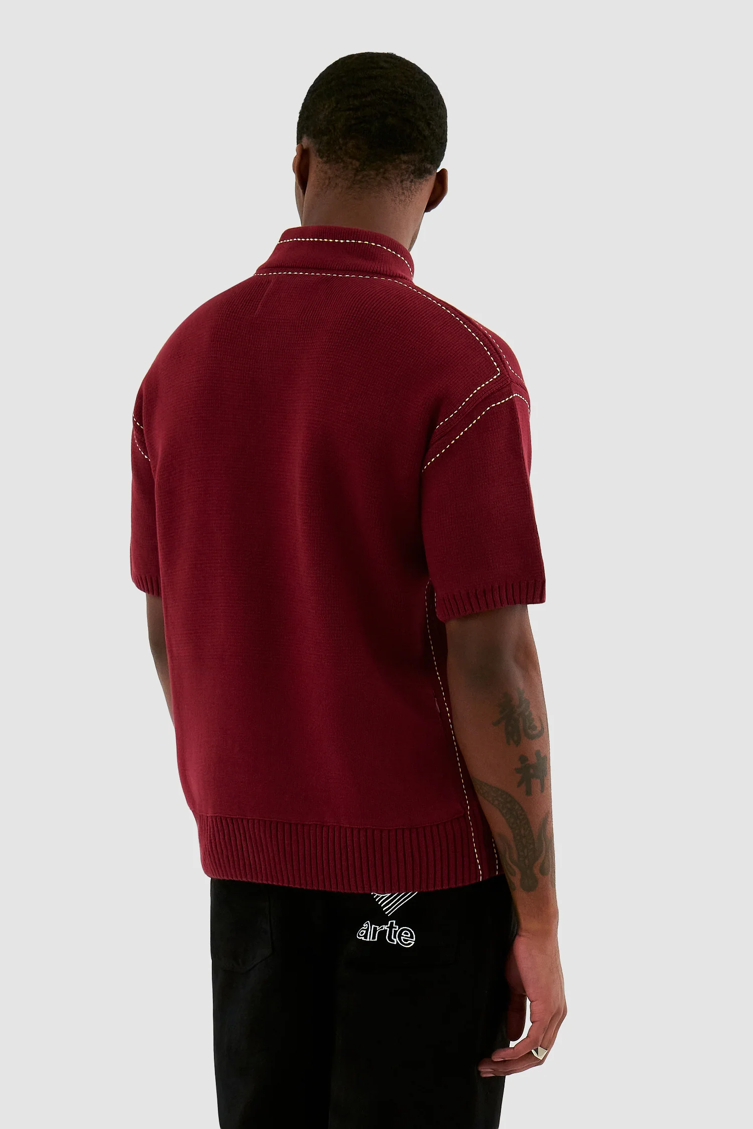 Kane Logo Knit - Bordeaux - Image 3