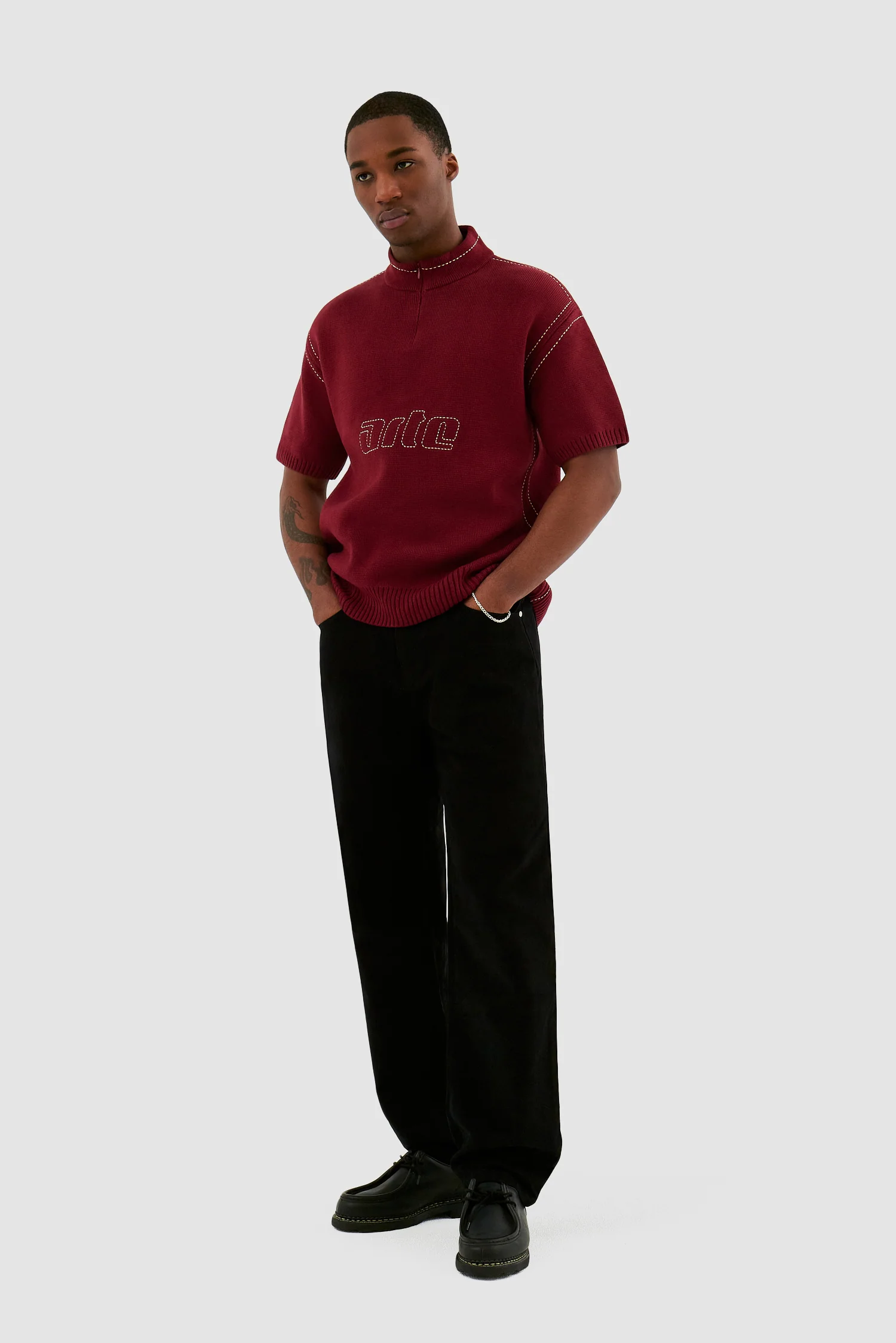 Kane Logo Knit - Bordeaux - Image 5