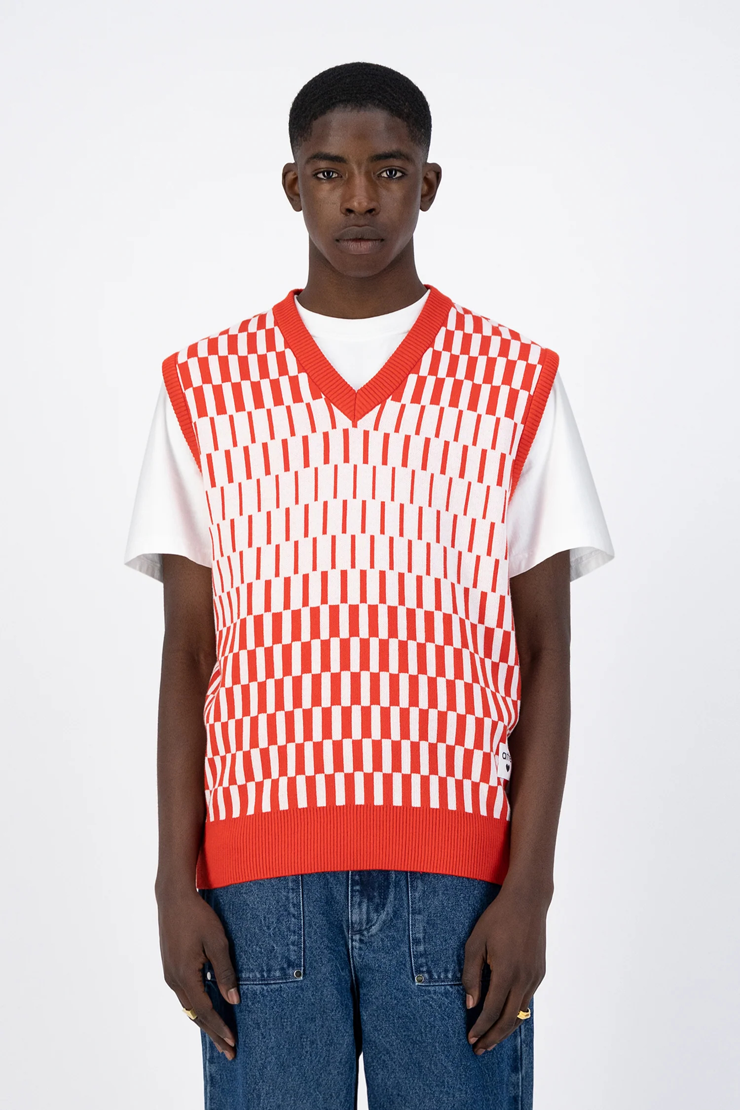 Tricot Karl Trip - Rouge/Blanc - Image 2