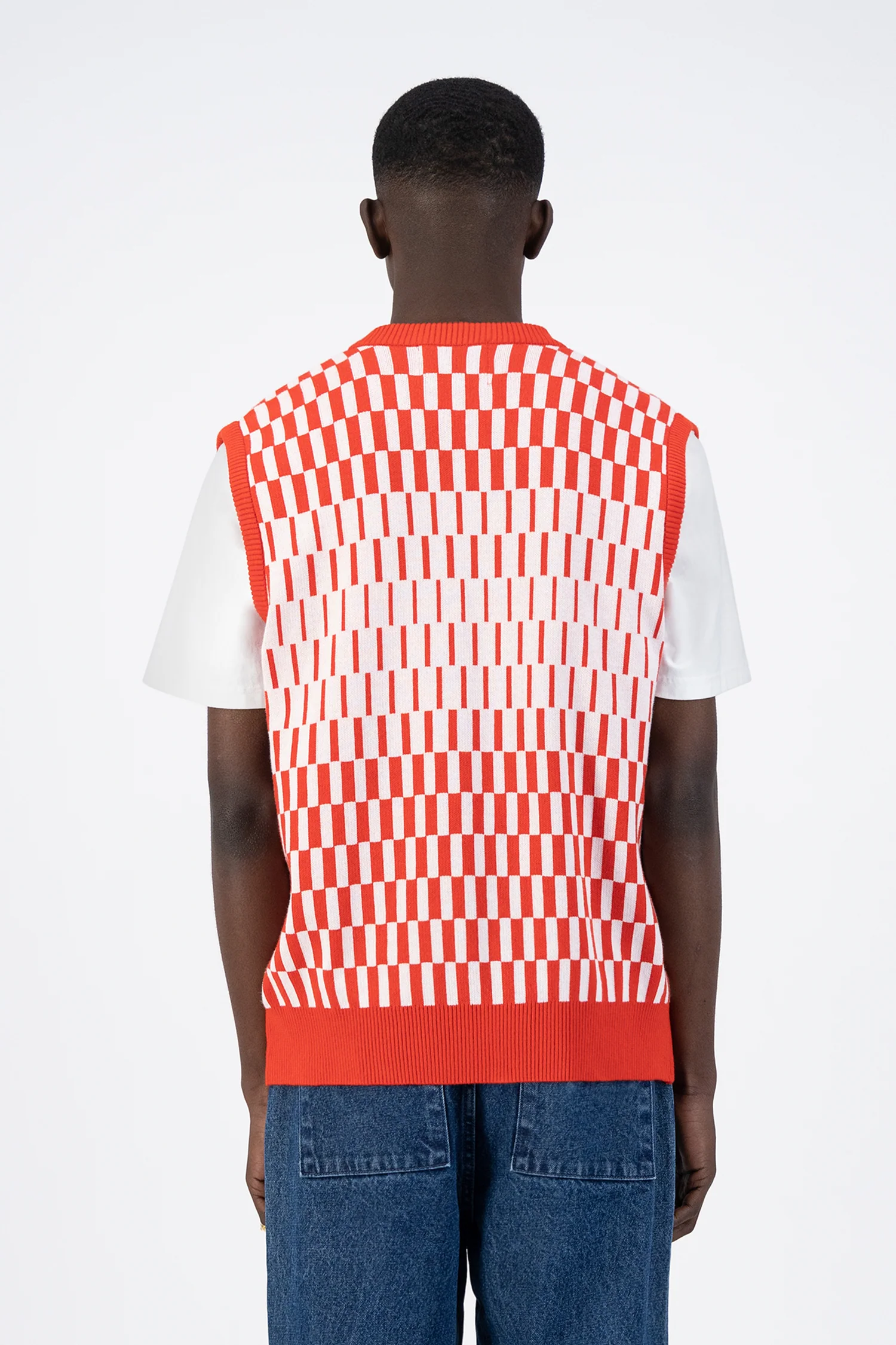 Tricot Karl Trip - Rouge/Blanc - Image 3