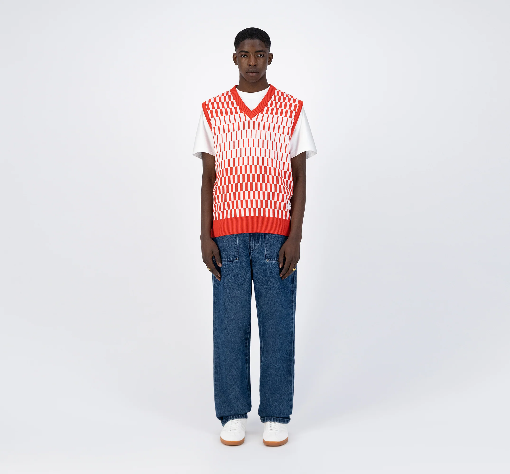 Tricot Karl Trip - Rouge/Blanc - Image 4