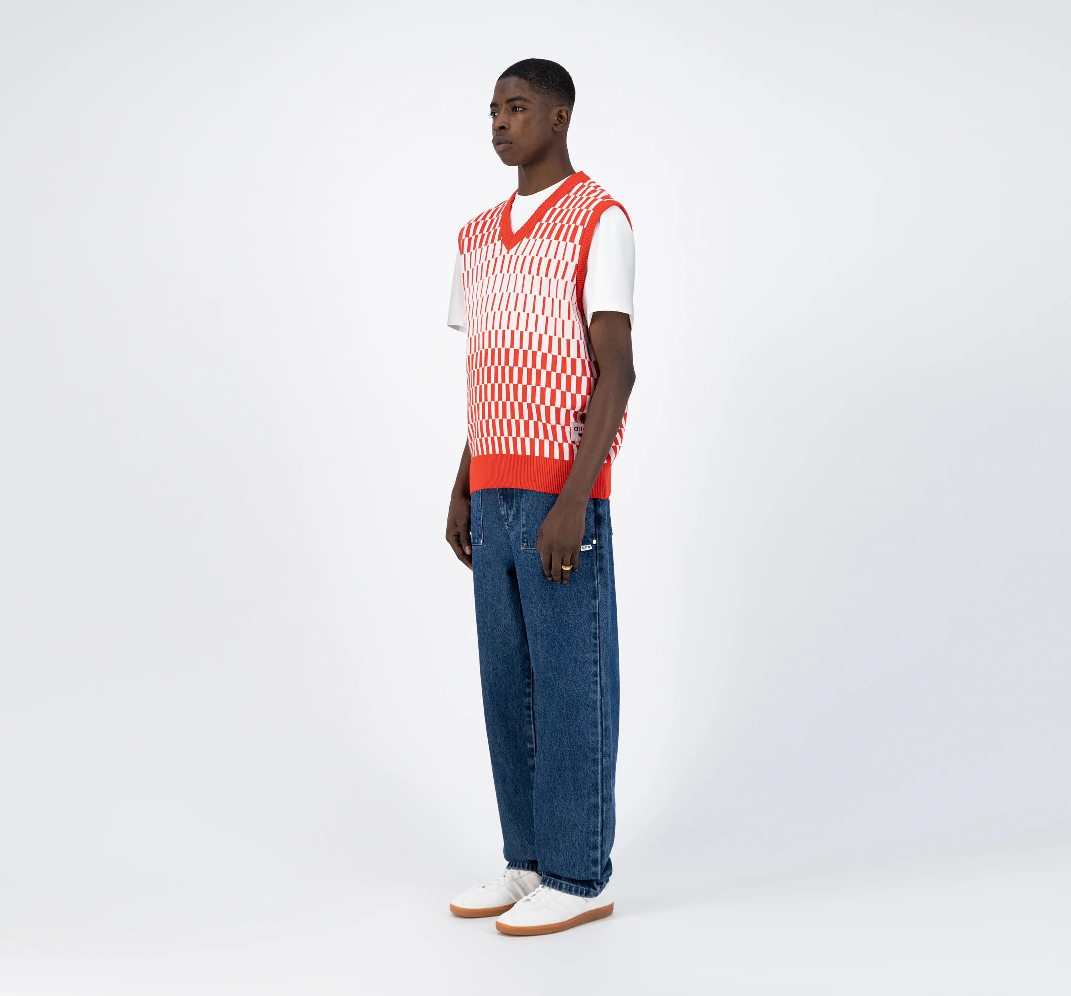Tricot Karl Trip - Rouge/Blanc - Image 5