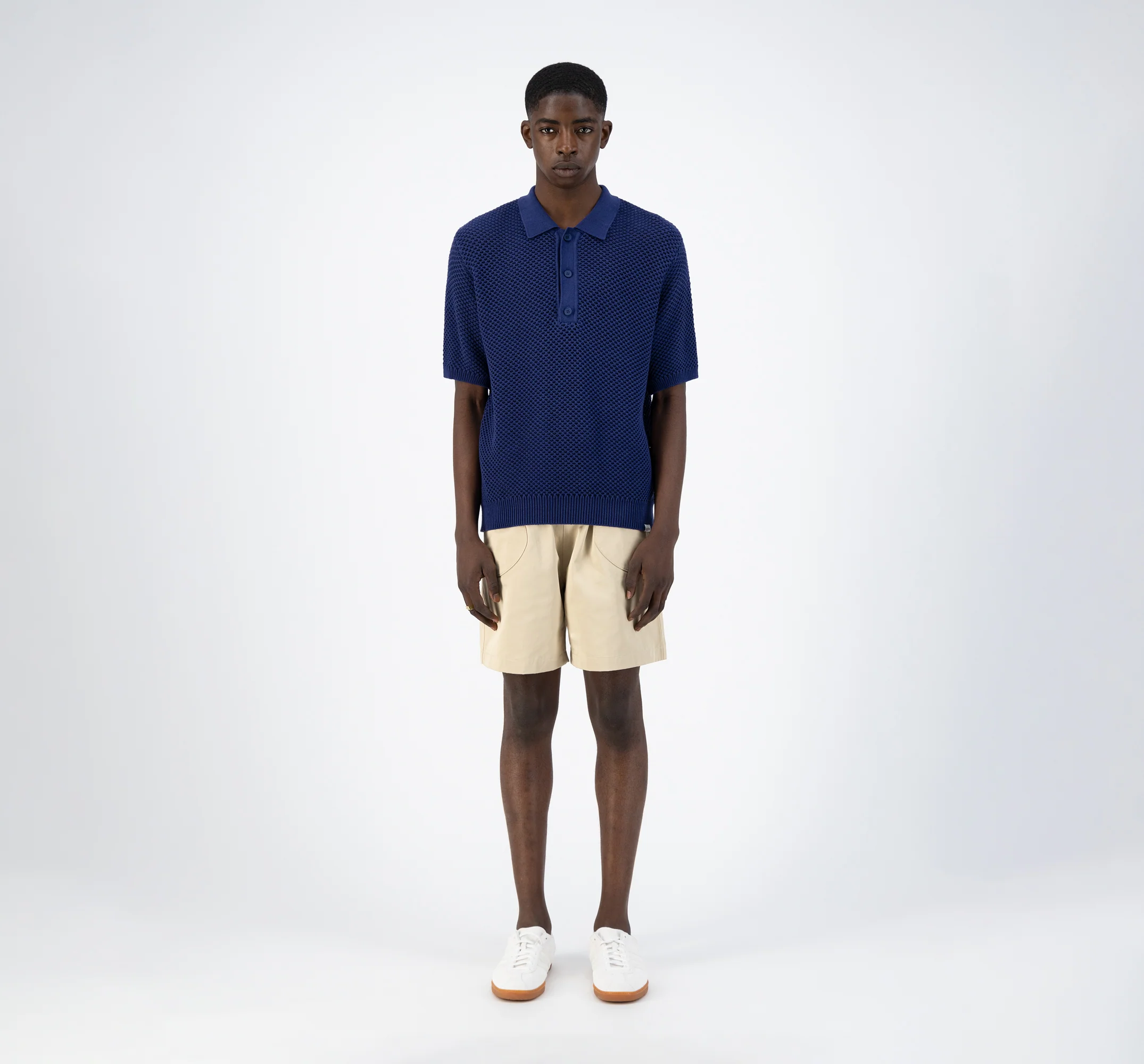 Polo en tricot Kiewic - Marine - Image 4