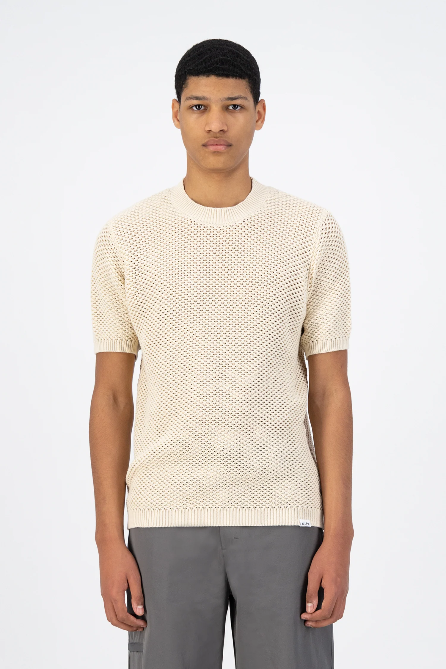 T-shirt en maille Kiewic - Crème - Image 2