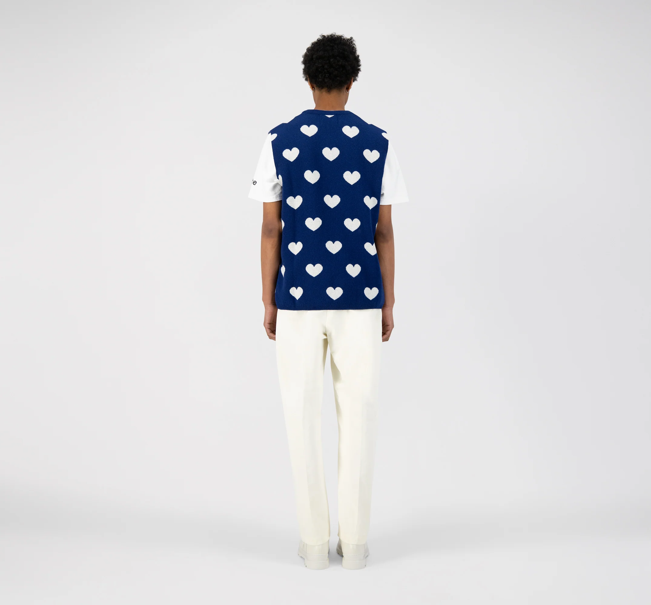 Klimt Heart Knit - Bleu/Blanc - Image 5