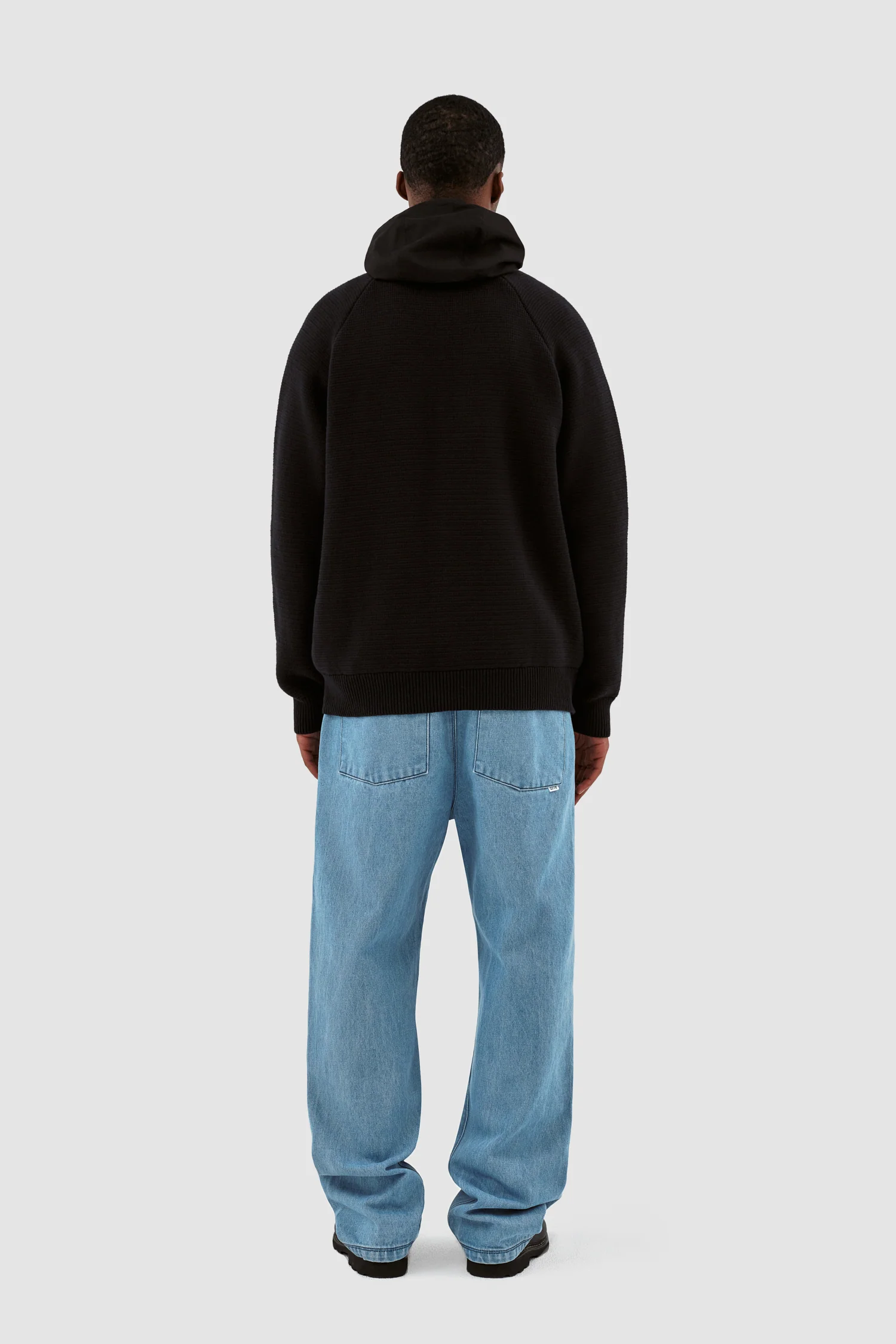 Sweat à capuche en maille Kole - Noir - Image 6