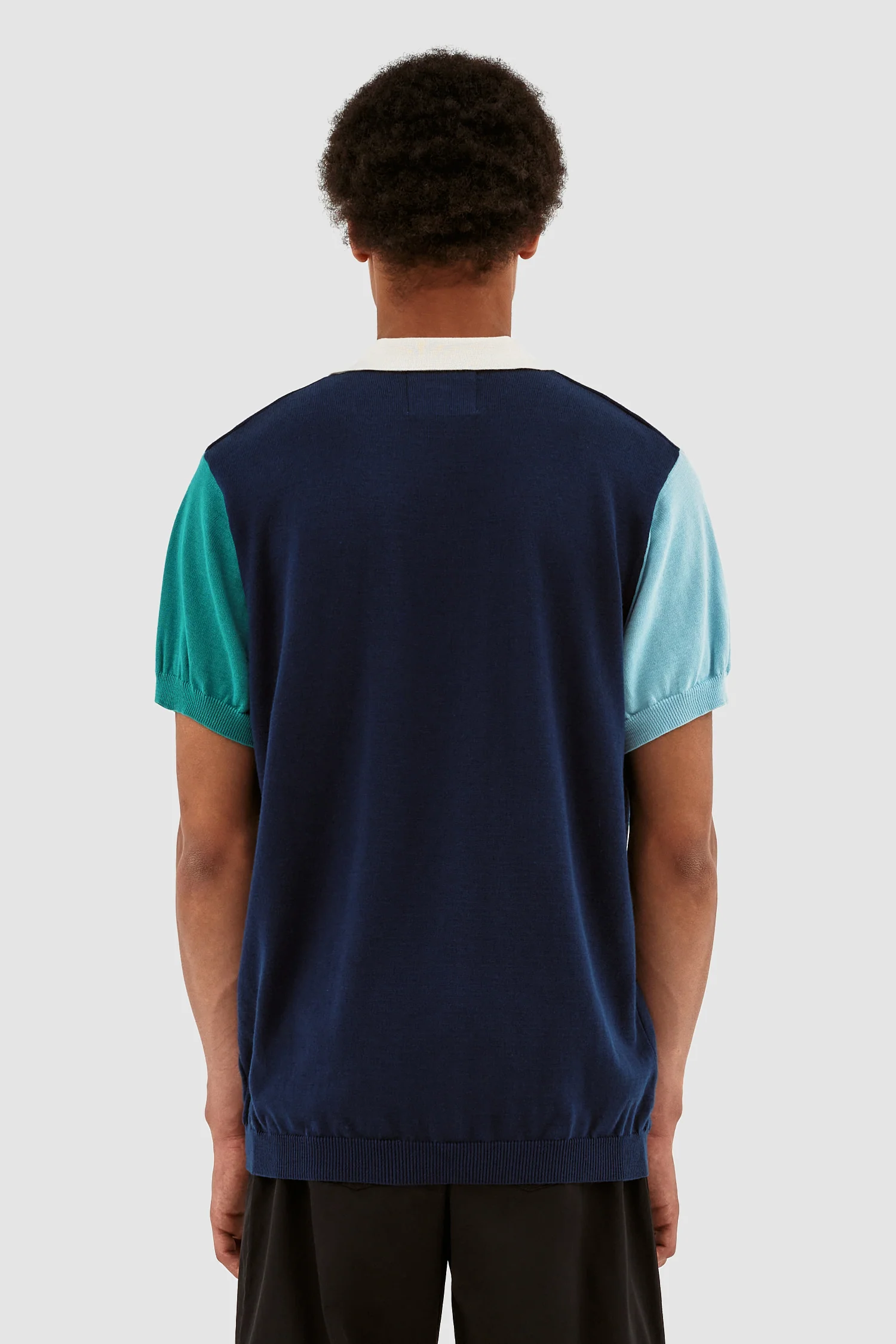 Polo contrasté Koren - Marine - Image 3