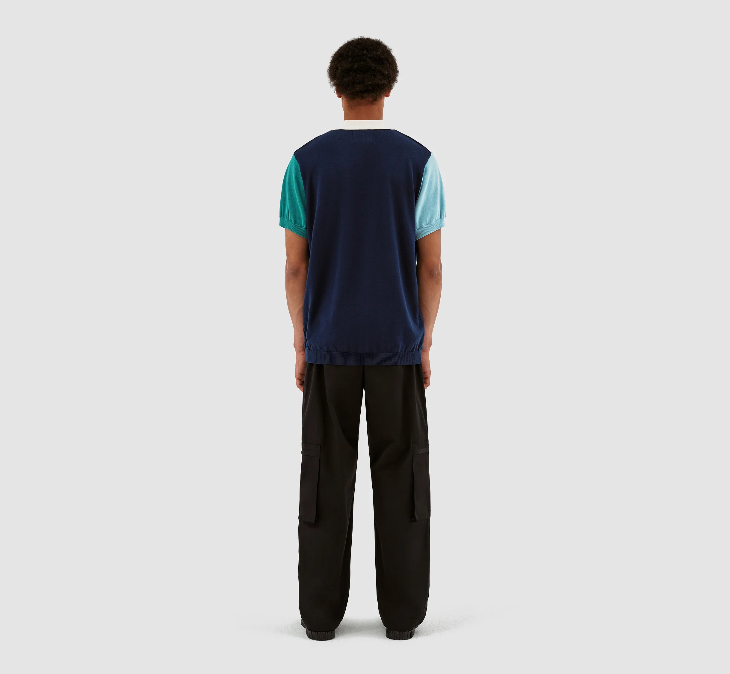 Polo contrasté Koren - Marine - Image 7