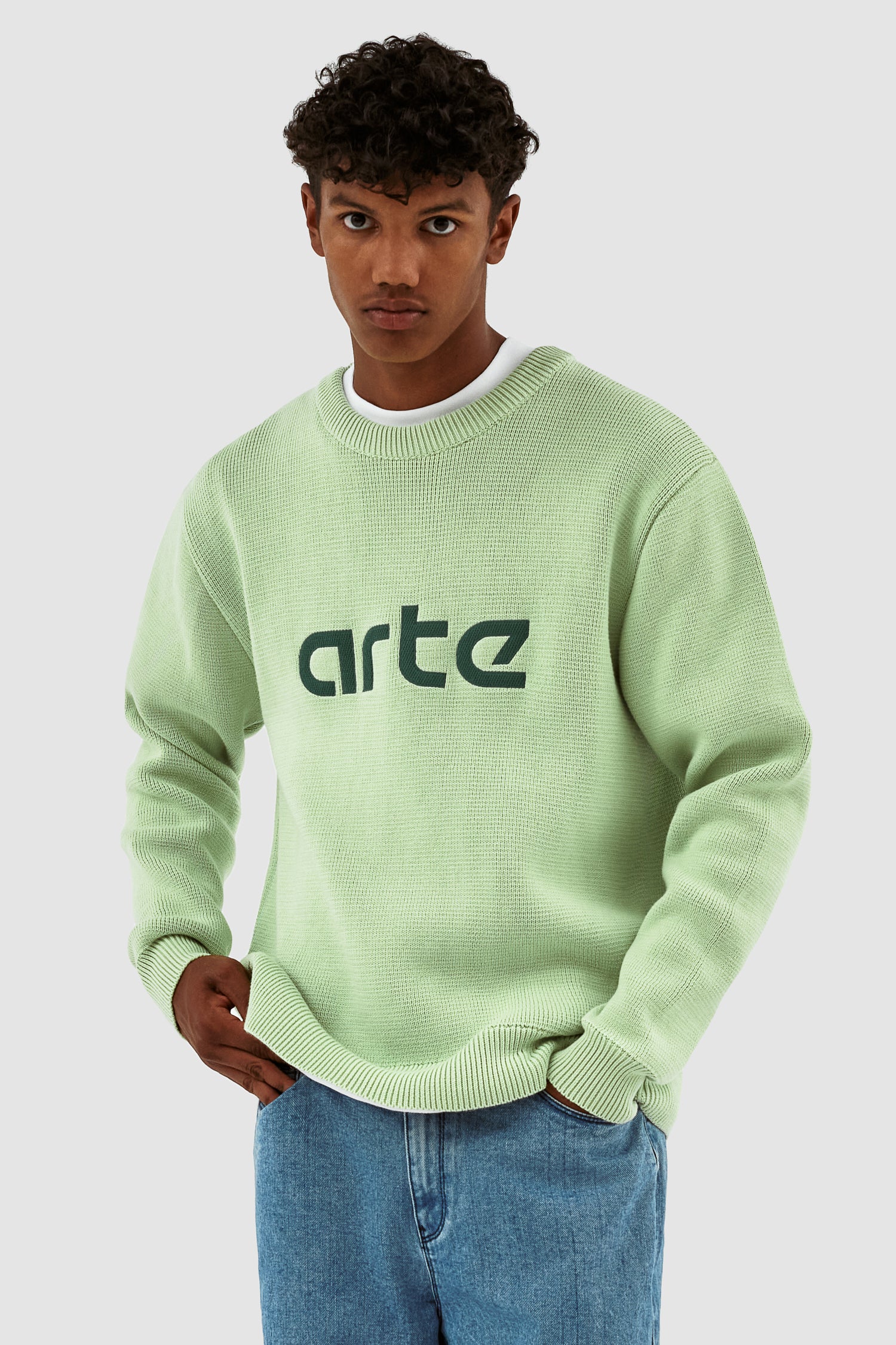 Pull à logo Kris - Vert clair - Image 2