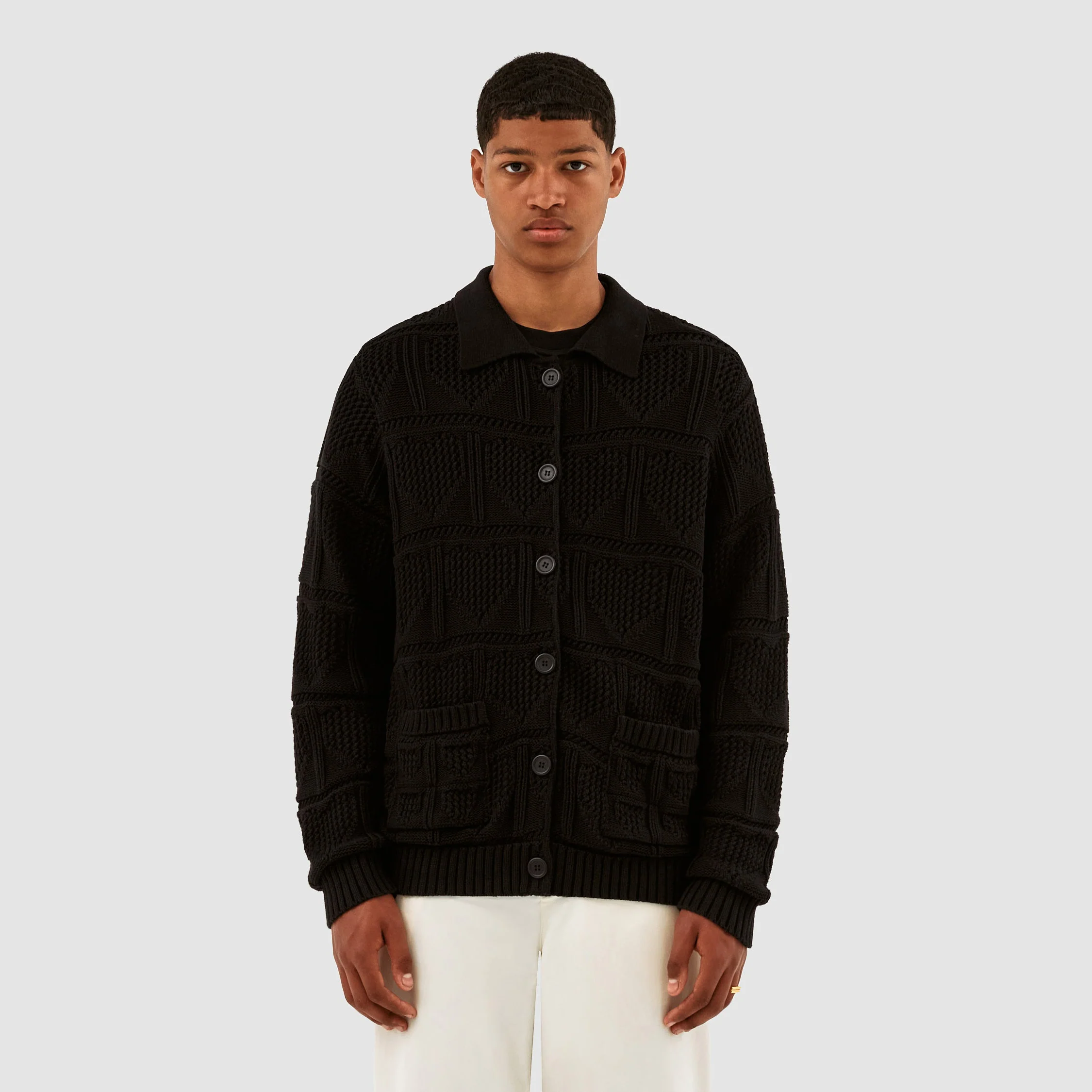 Cardigan croche Kyle - Noir