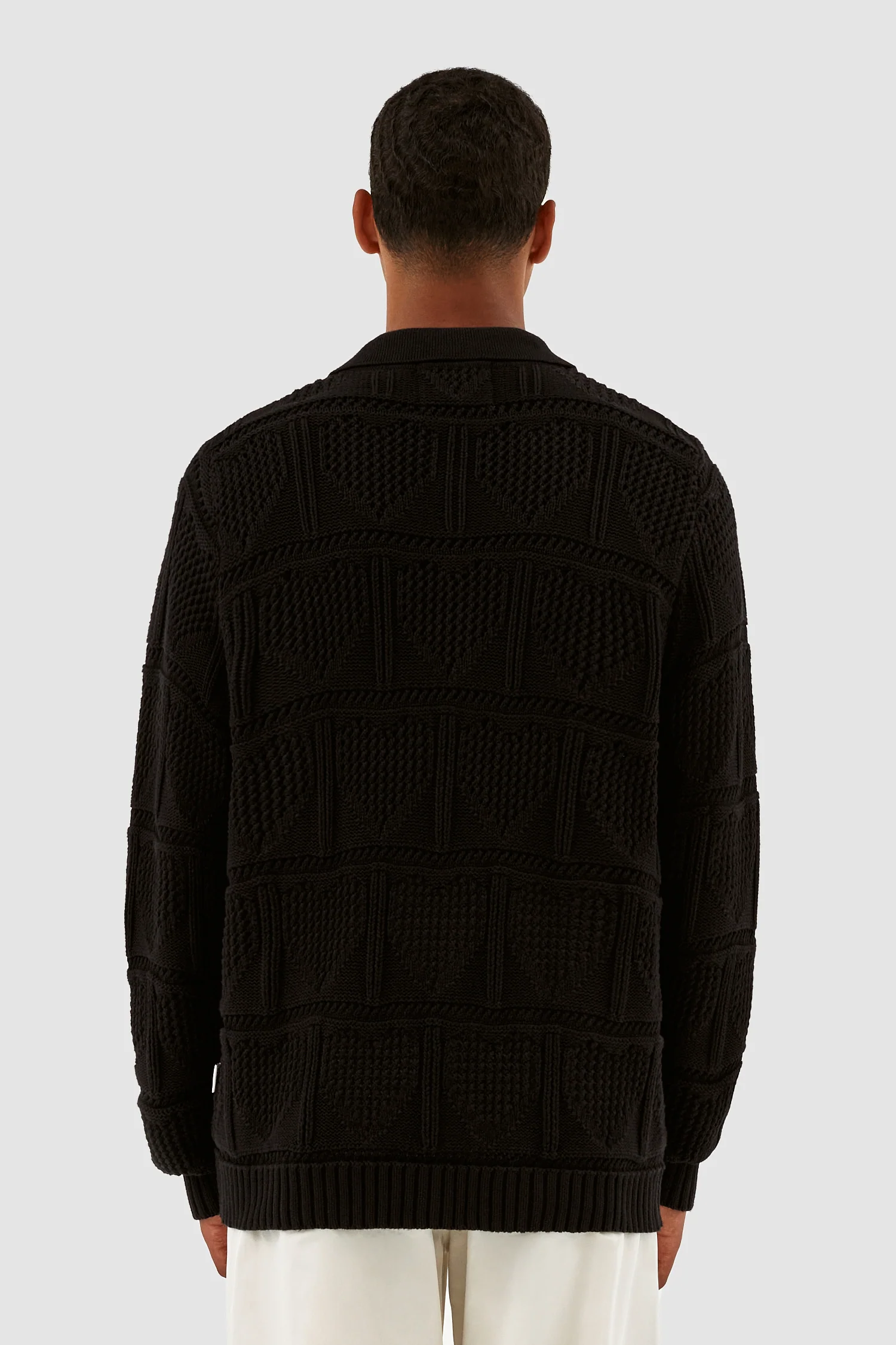 Cardigan croche Kyle - Noir - Image 3