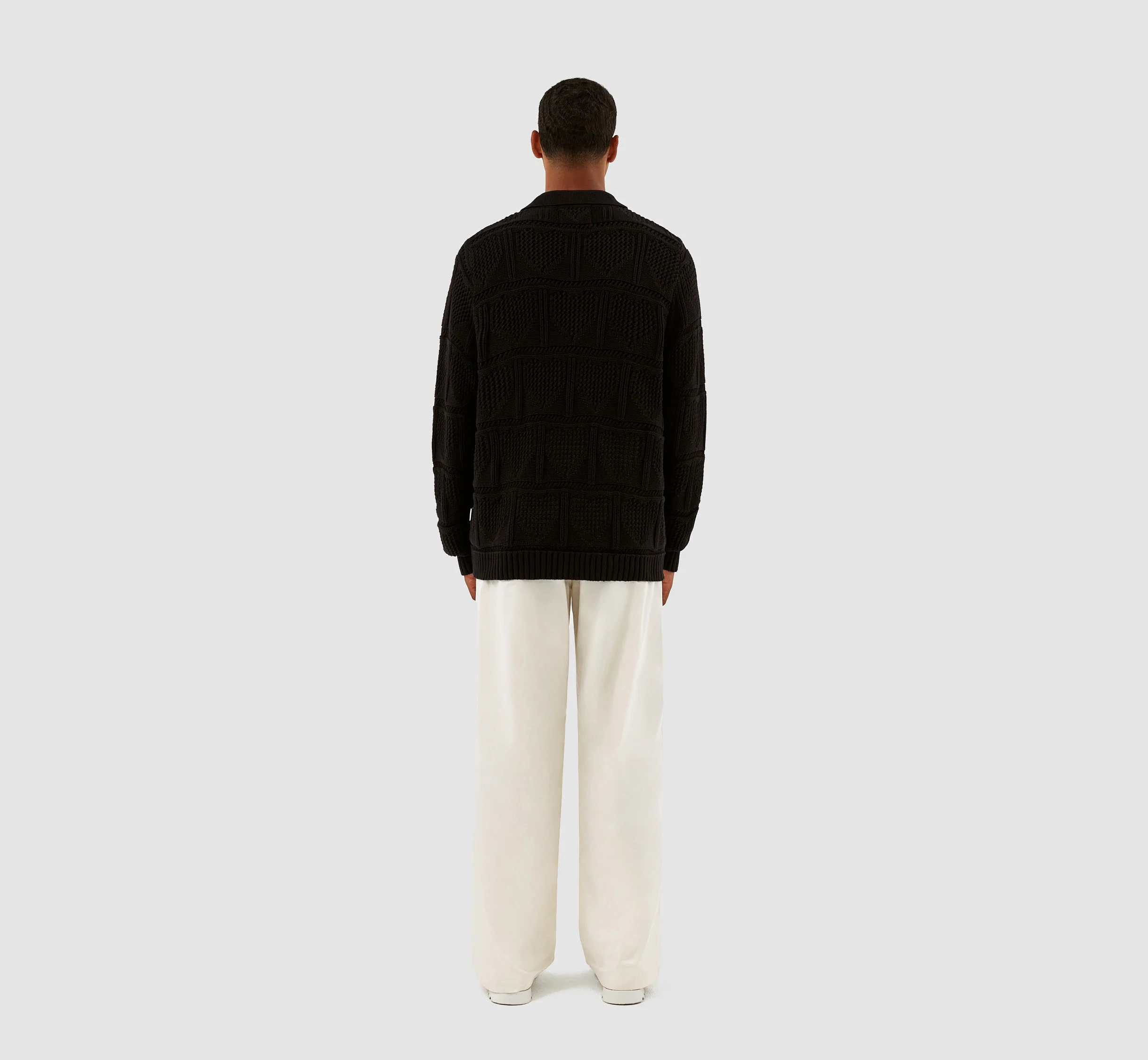 Cardigan croche Kyle - Noir - Image 7