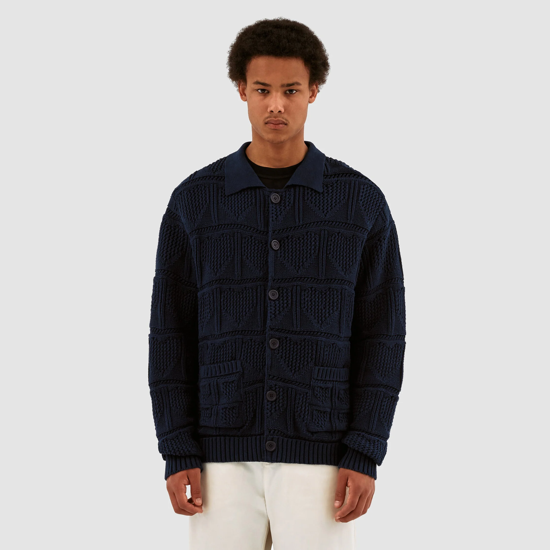 Cardigan en crochet Kyle - Marine