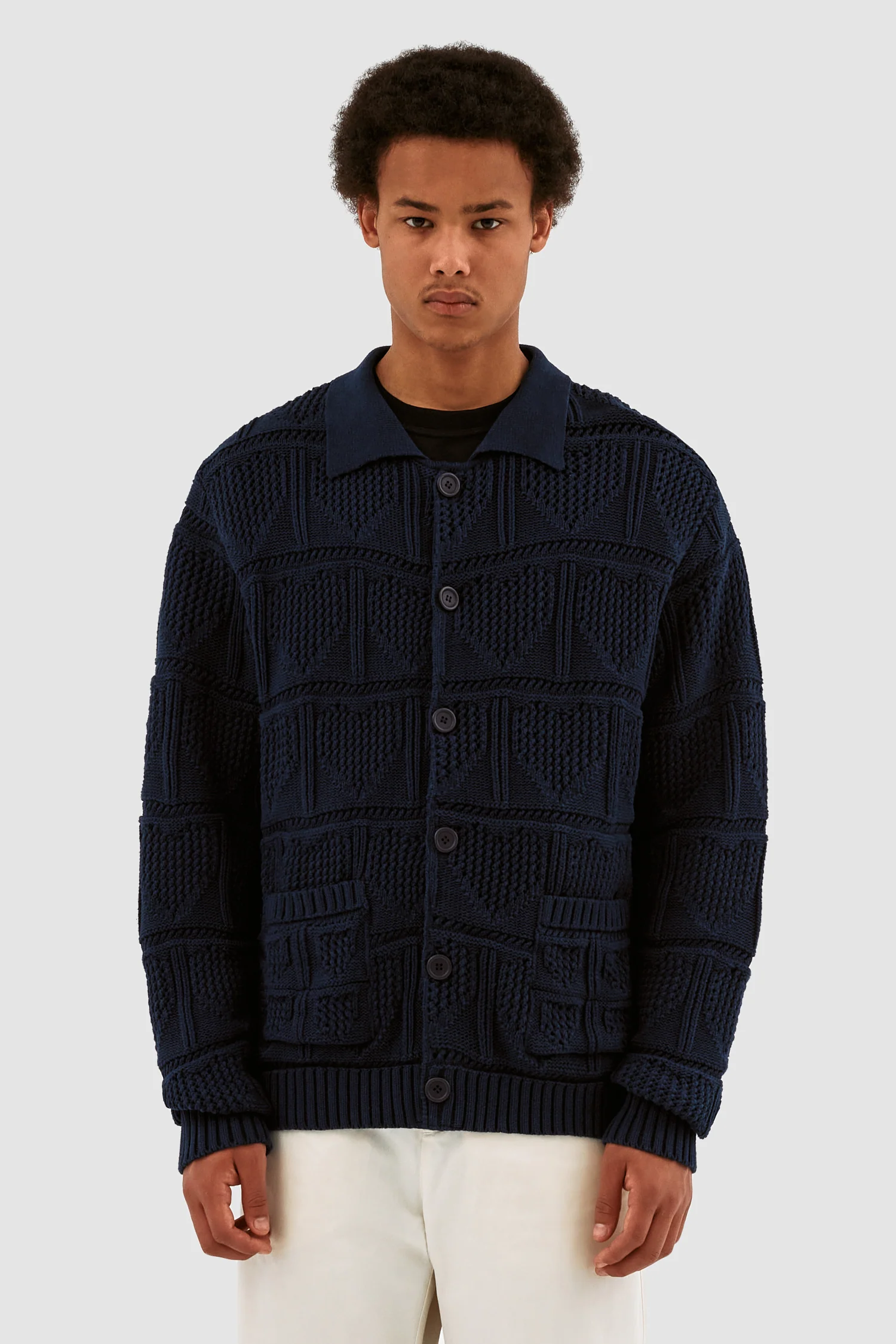 Cardigan en crochet Kyle - Marine - Image 2