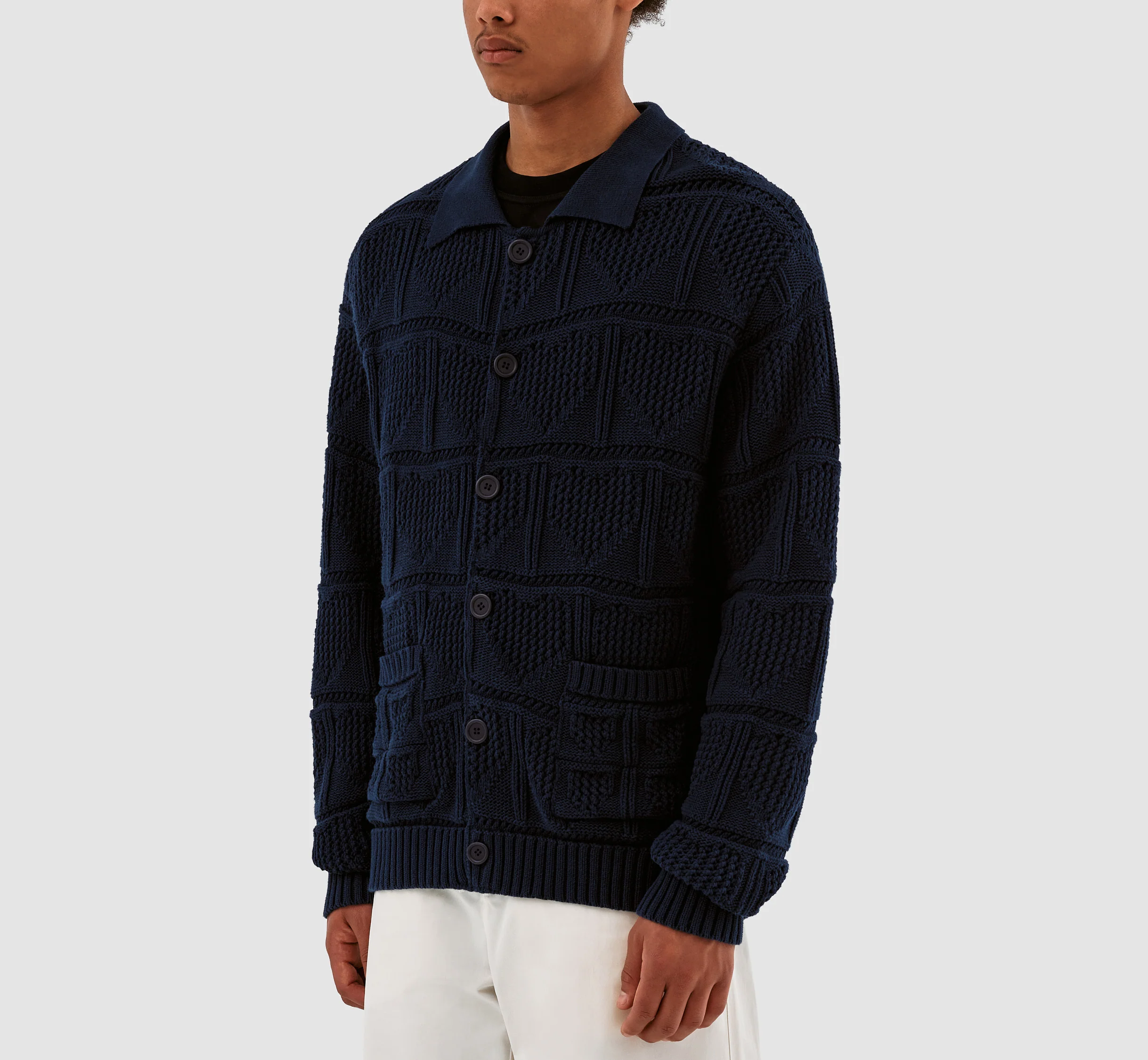 Cardigan en crochet Kyle - Marine - Image 4