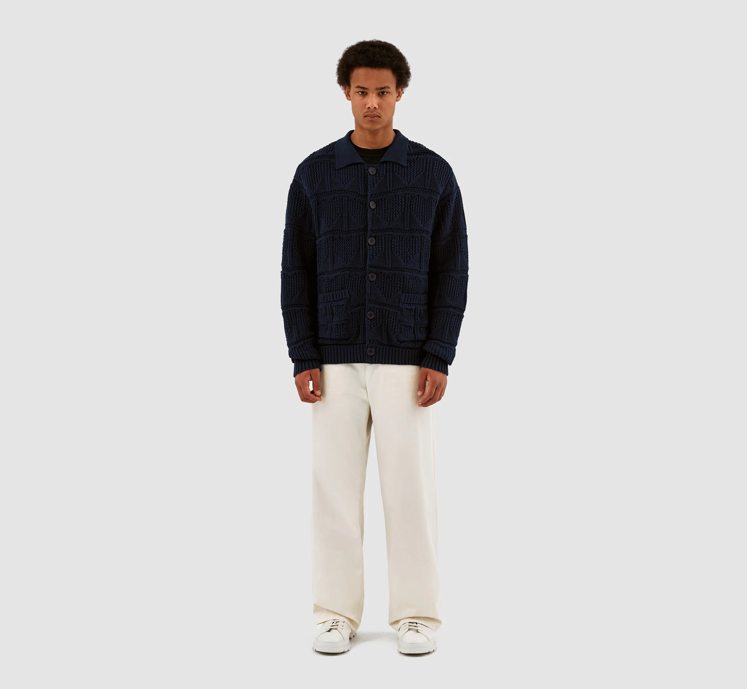 Cardigan en crochet Kyle - Marine - Image 5
