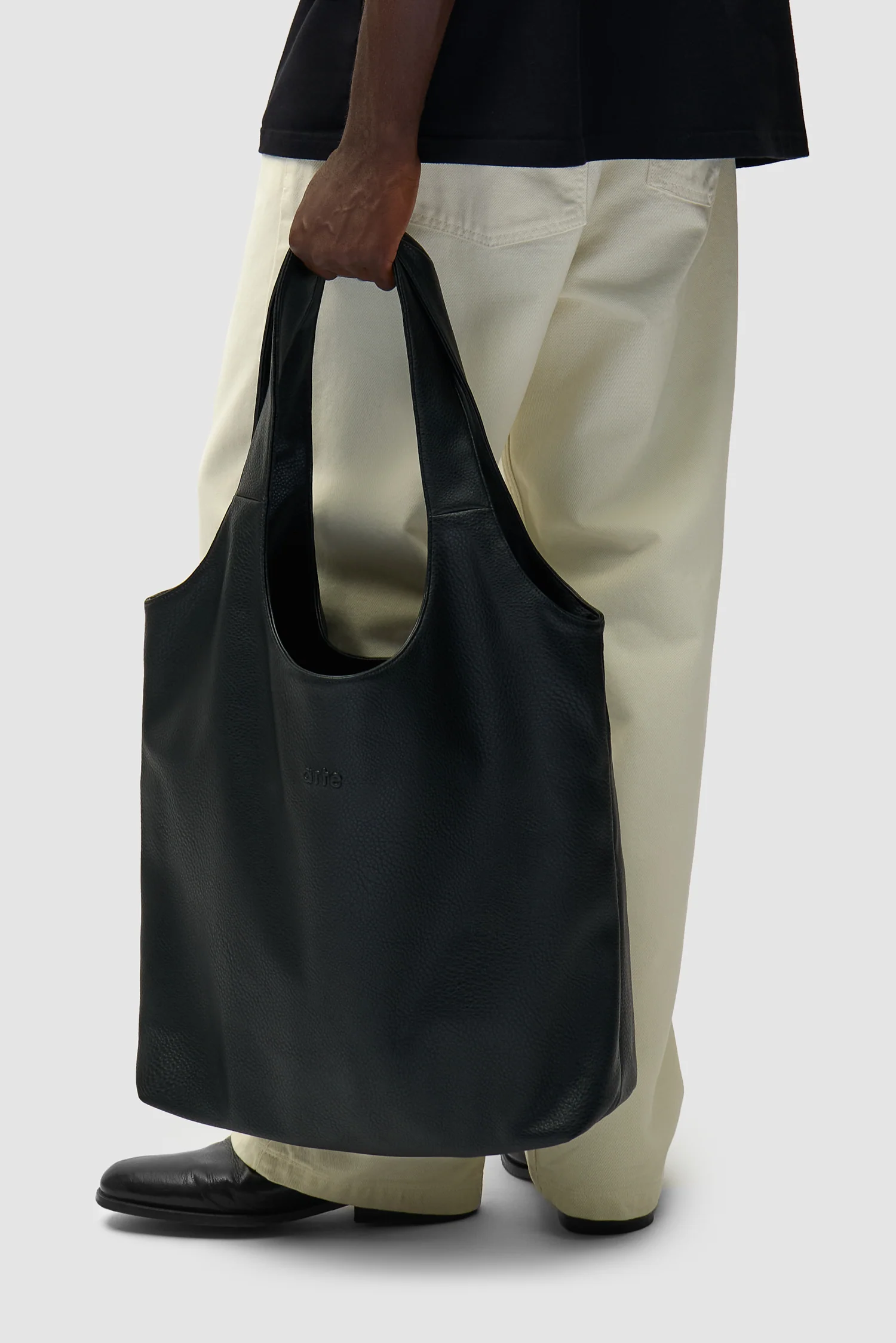 Sac en cuir - Noir - Image 3