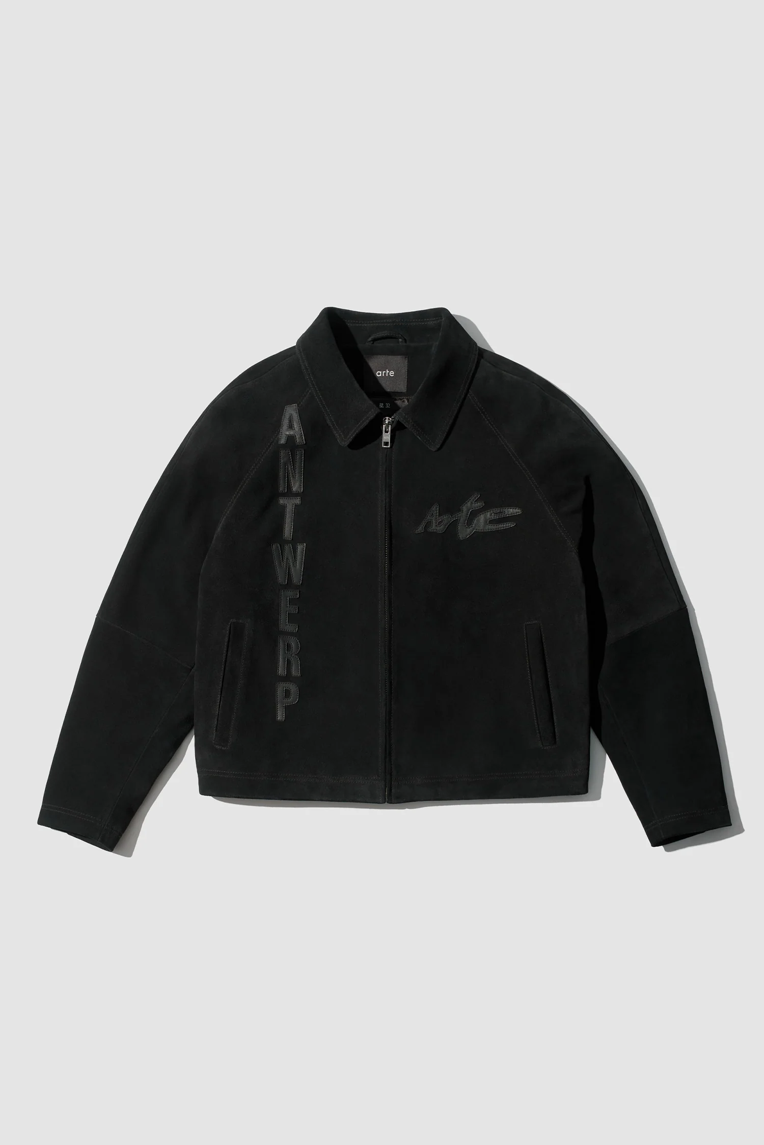 Veste à empiècements en cuir - Noir - Image 11