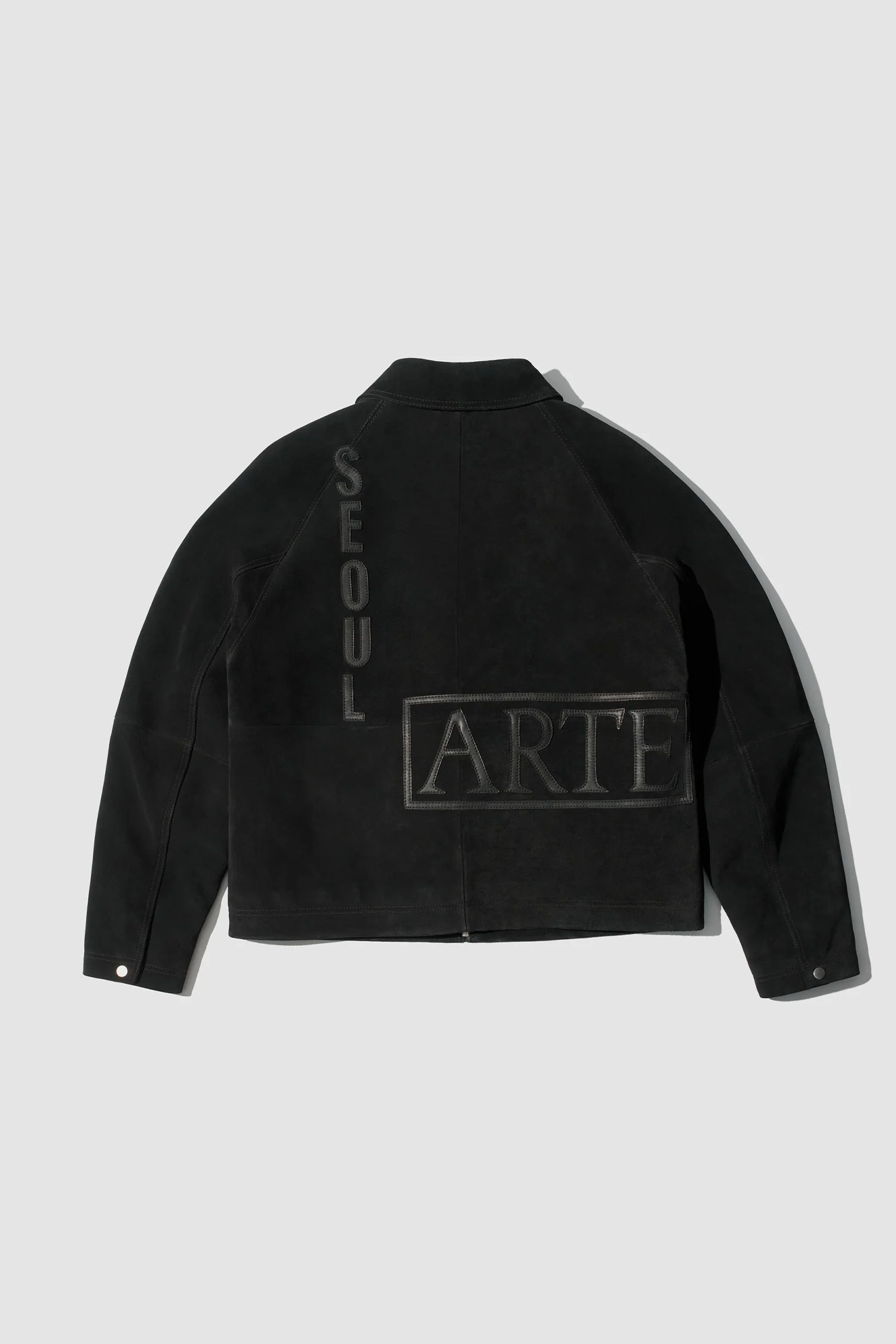 Veste à empiècements en cuir - Noir - Image 12