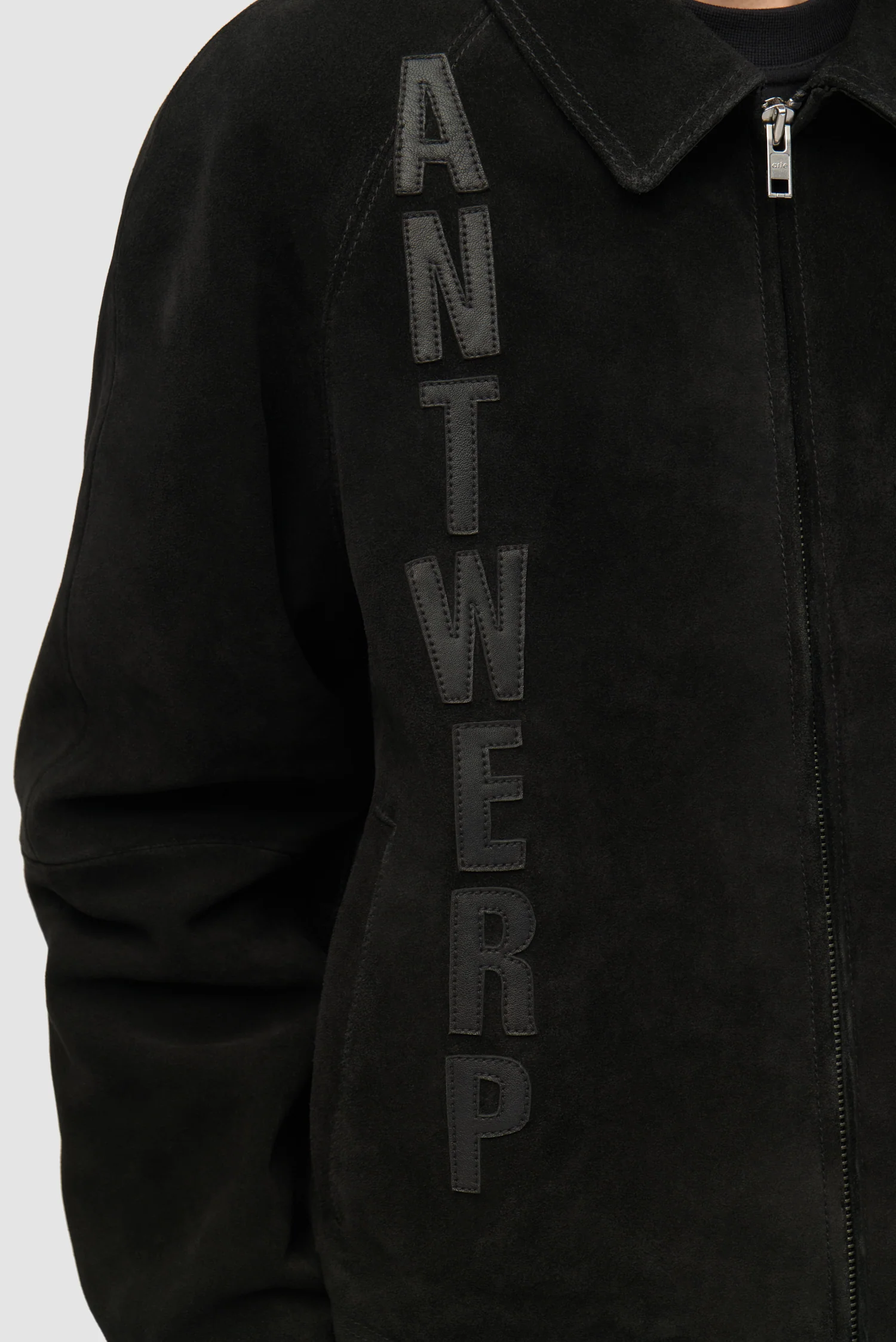 Veste à empiècements en cuir - Noir - Image 8