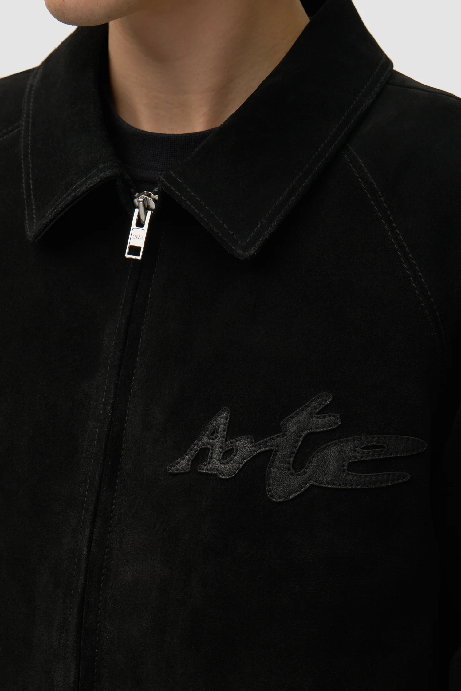 Veste à empiècements en cuir - Noir - Image 9