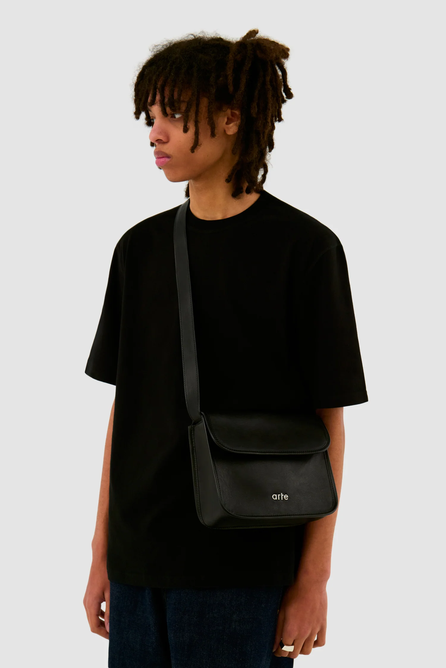 Petit sac en cuir - Noir - Image 3