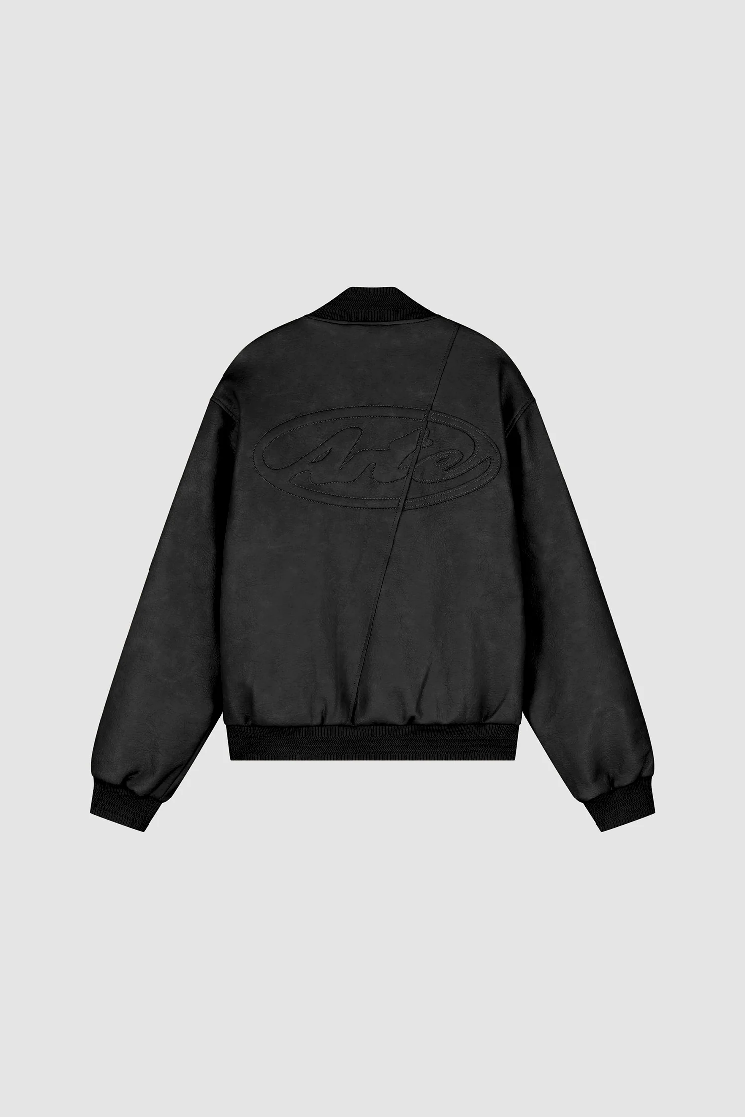 Veste universitaire en cuir - Noir - Image 10