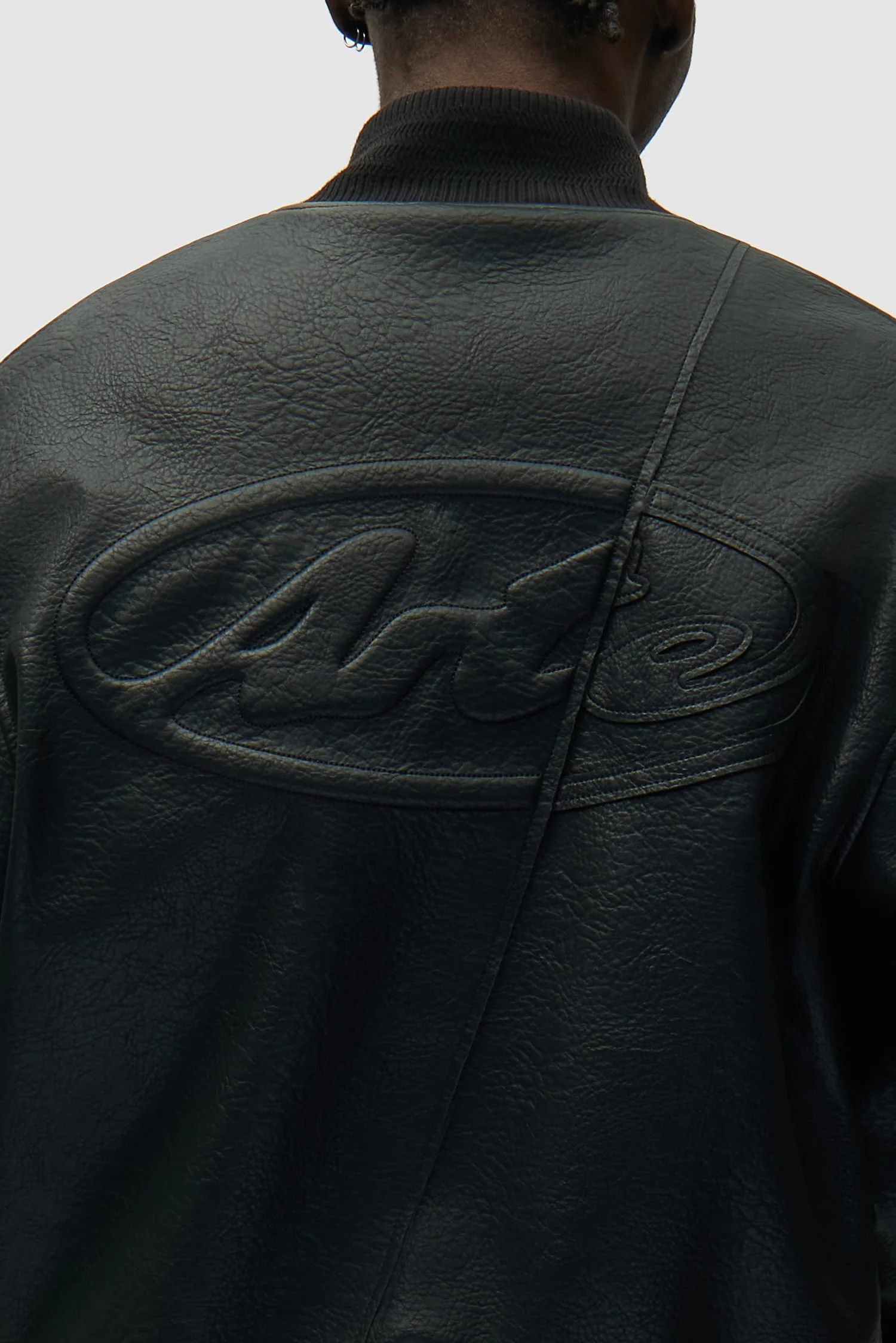 Veste universitaire en cuir - Noir - Image 9
